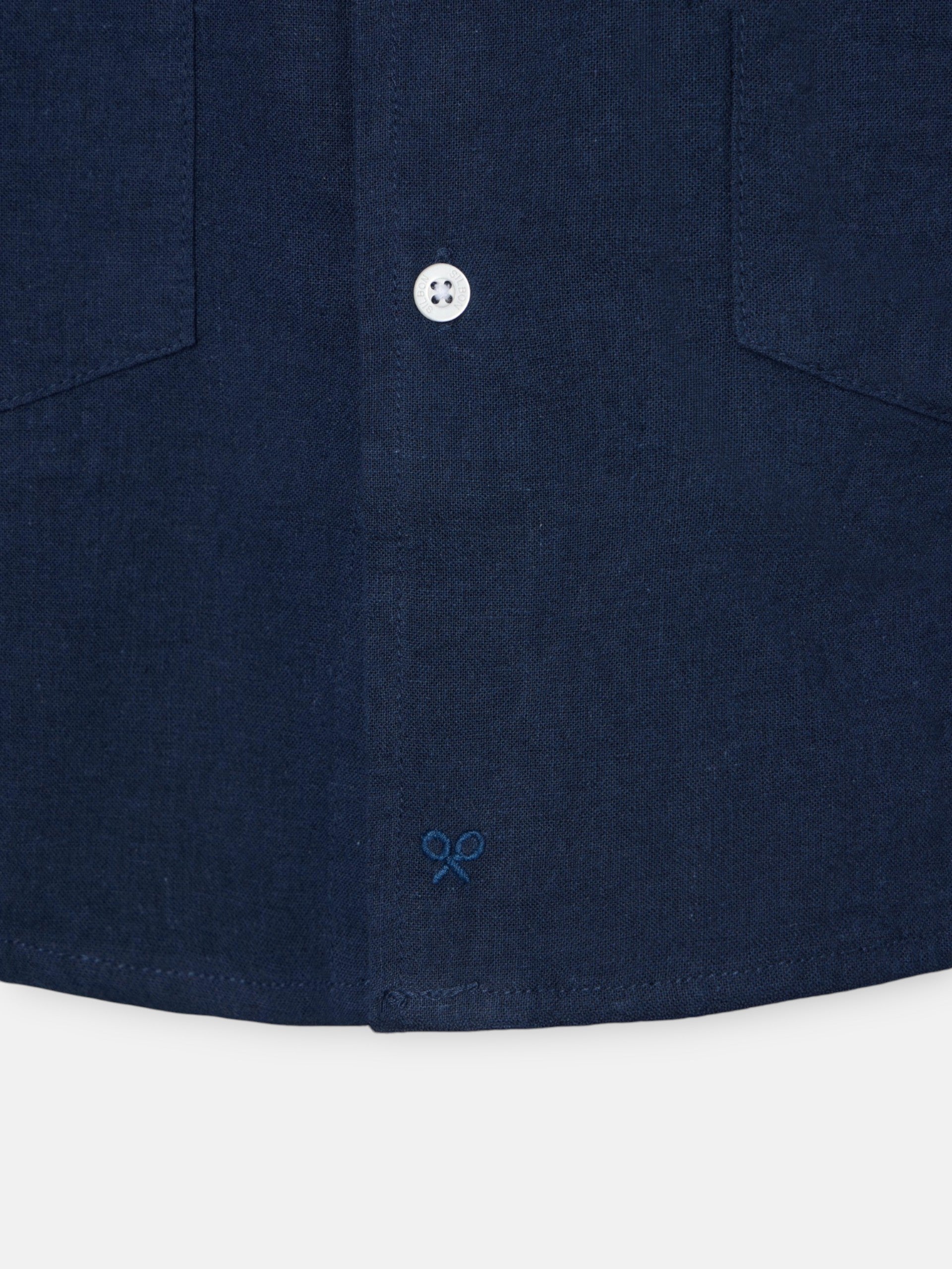 Guayabera sport lino marino