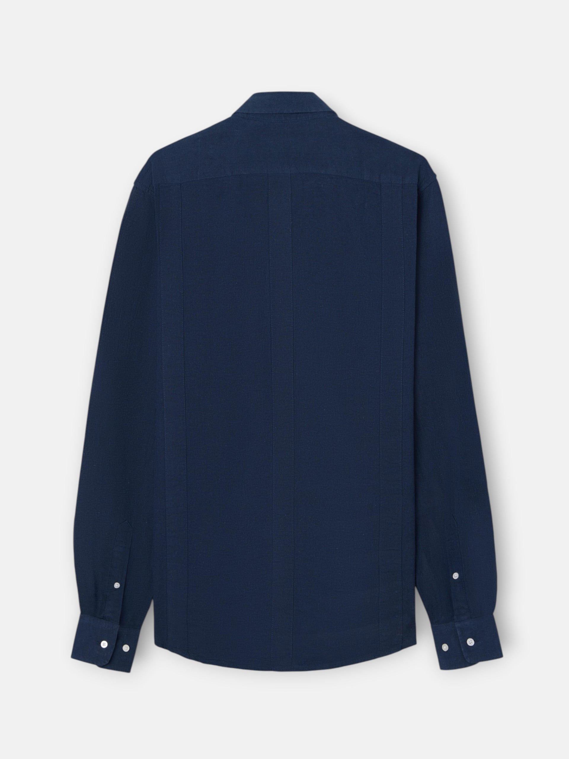 Guayabera sport lino marino