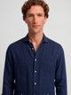 Guayabera sport lino marino