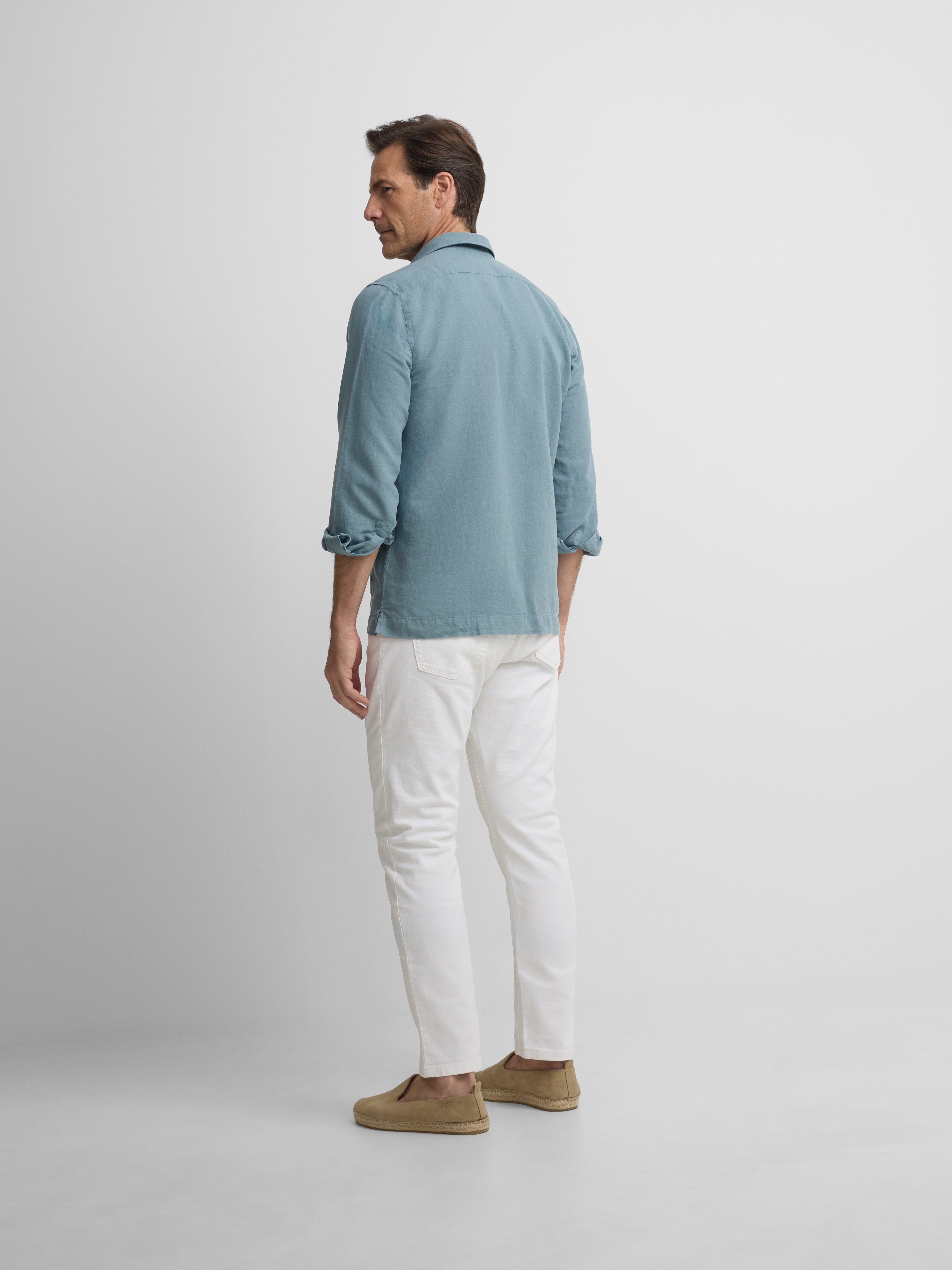 Camisa sport pockets azul indigo