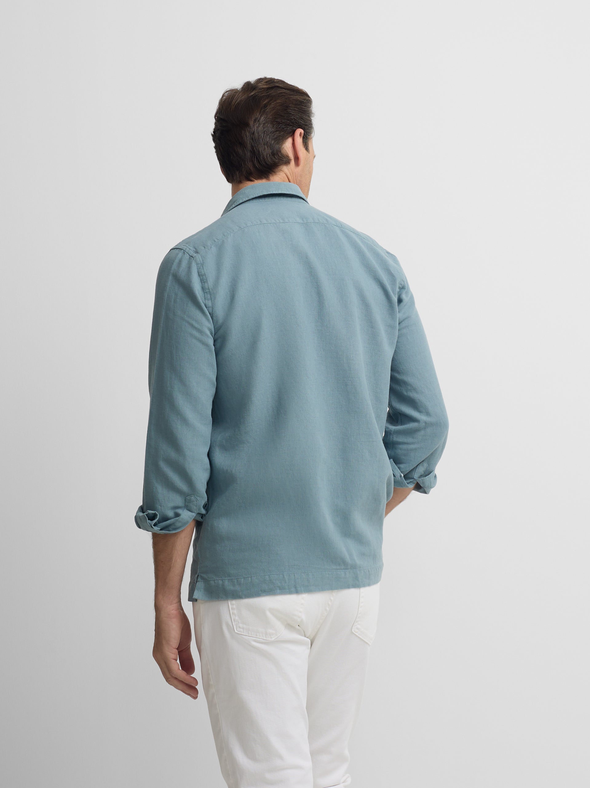 Camisa sport pockets azul indigo