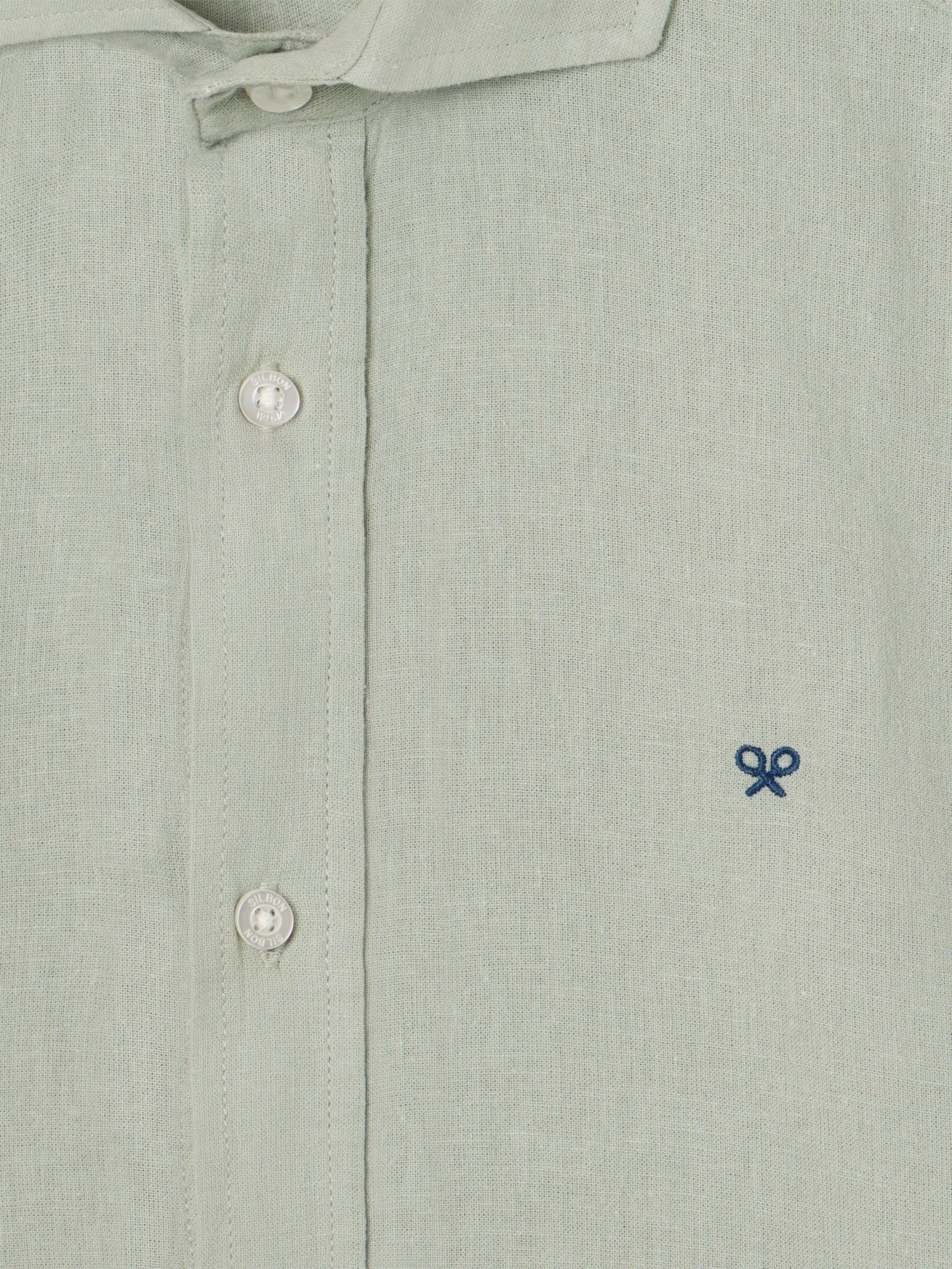 Camisa sport lino verde medio