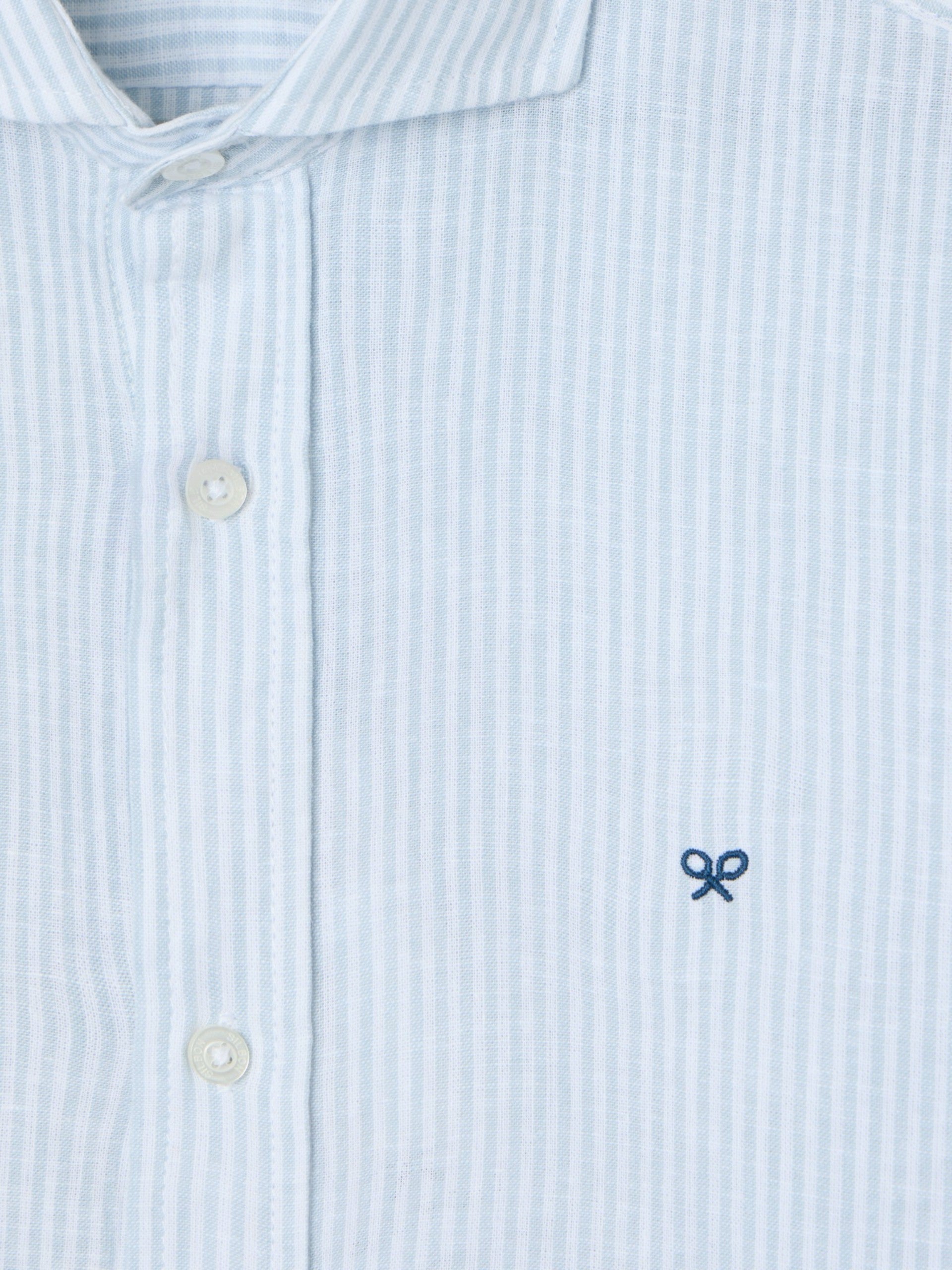 Camisa sport lino rayas verde