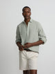 Polera sport lino verde medio