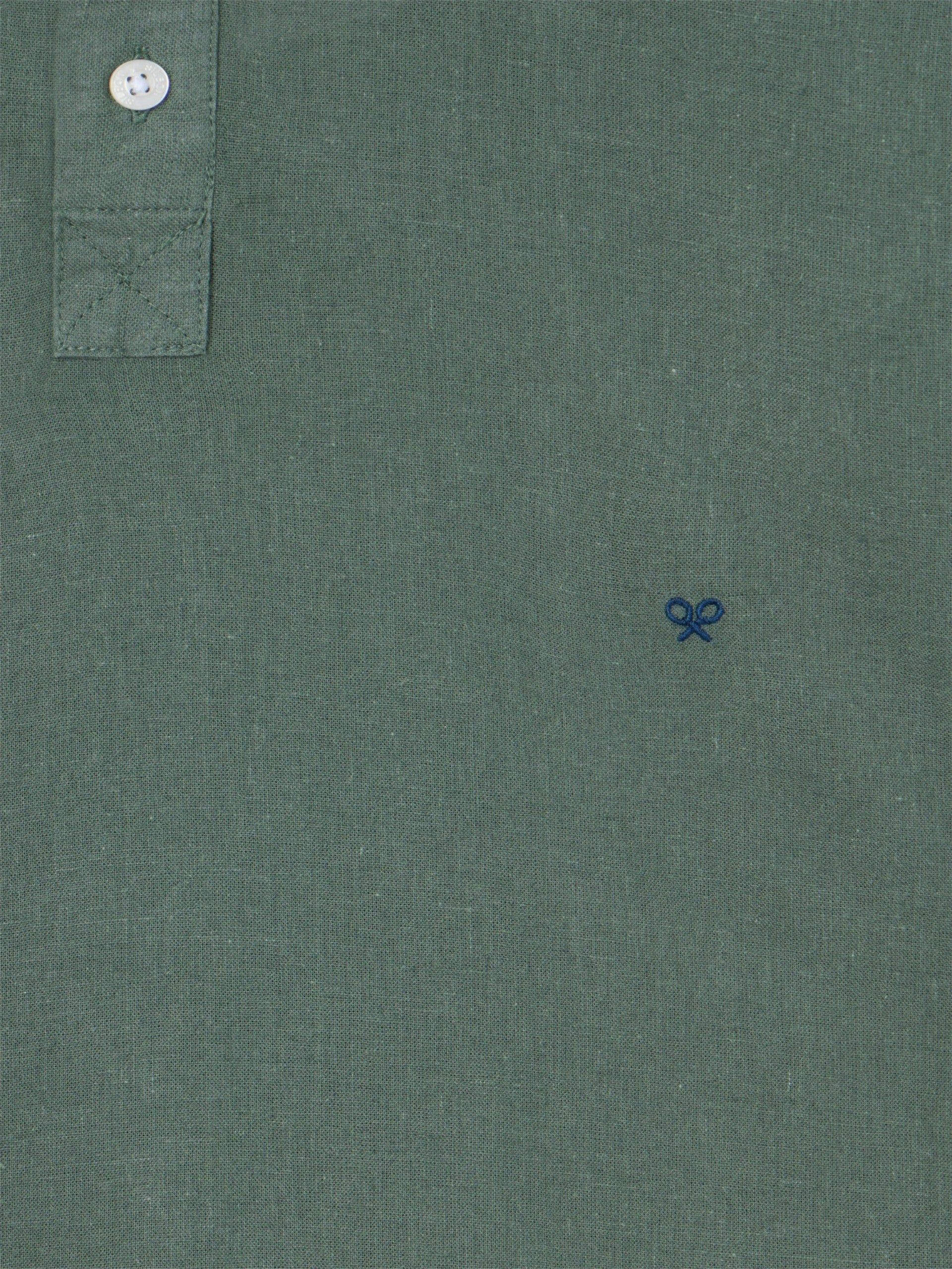 Polera sport lino verde oscuro