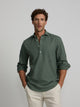 Polera sport lino verde oscuro