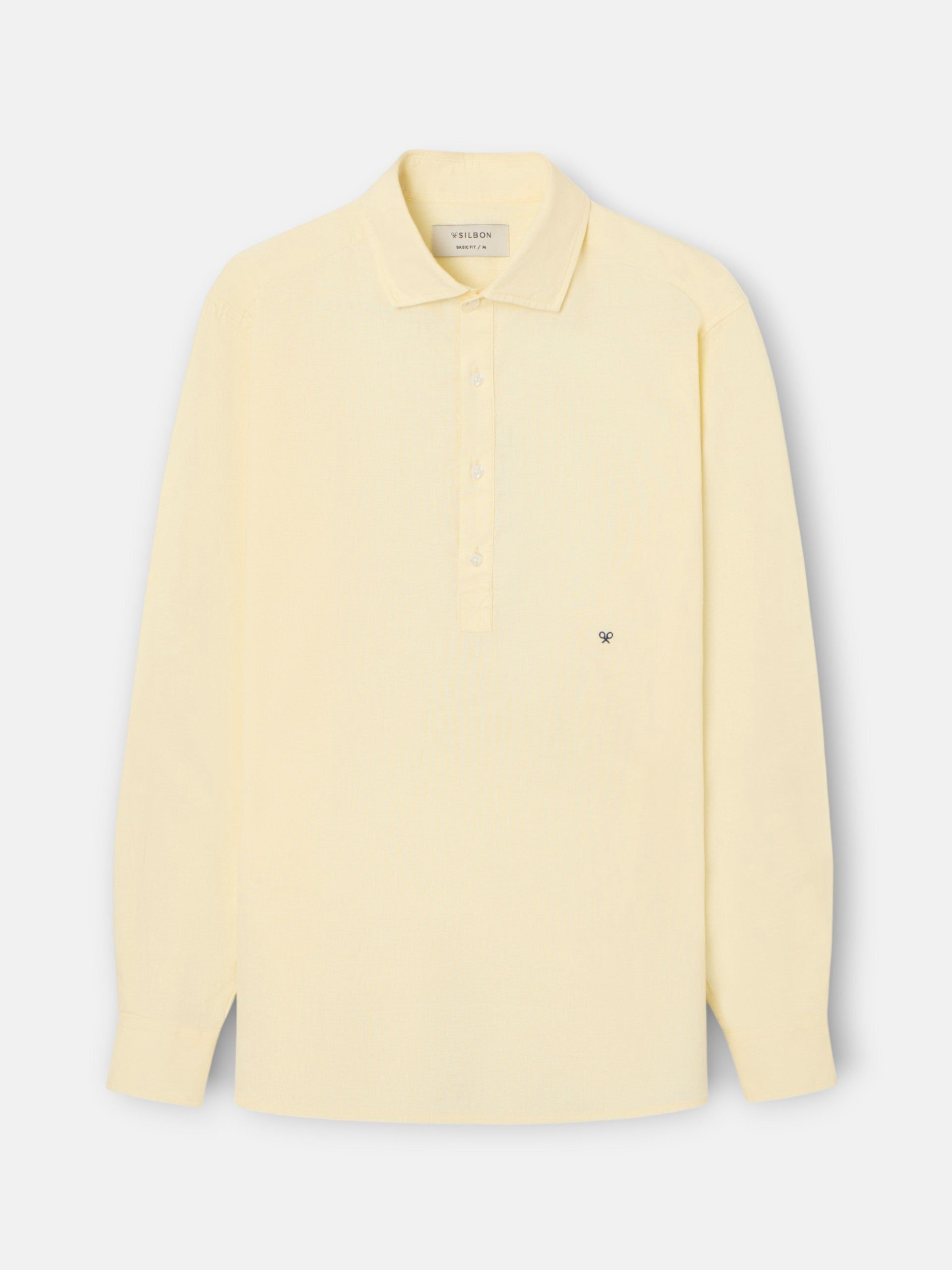 Yellow linen sport polo