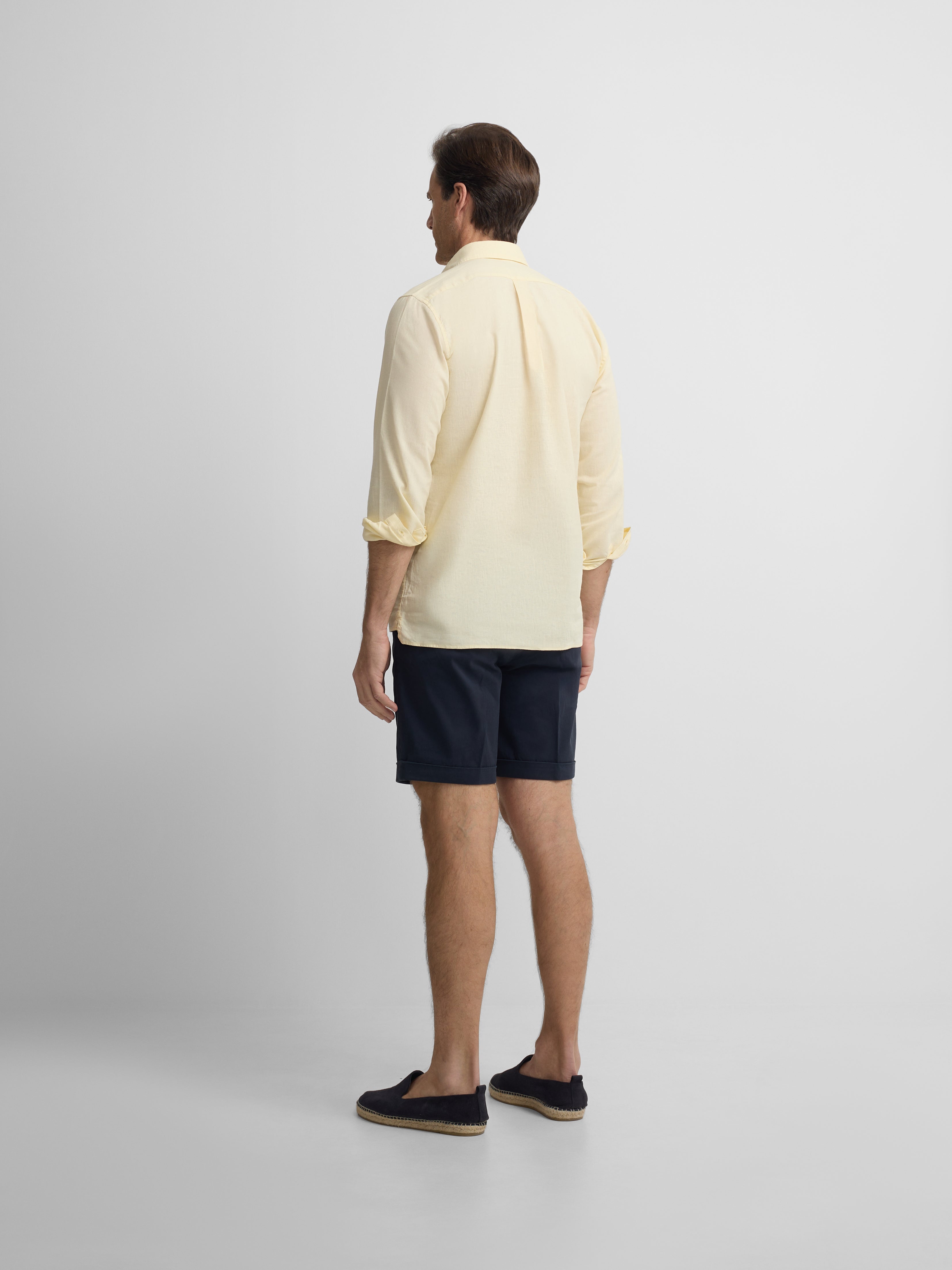 Yellow linen sport polo