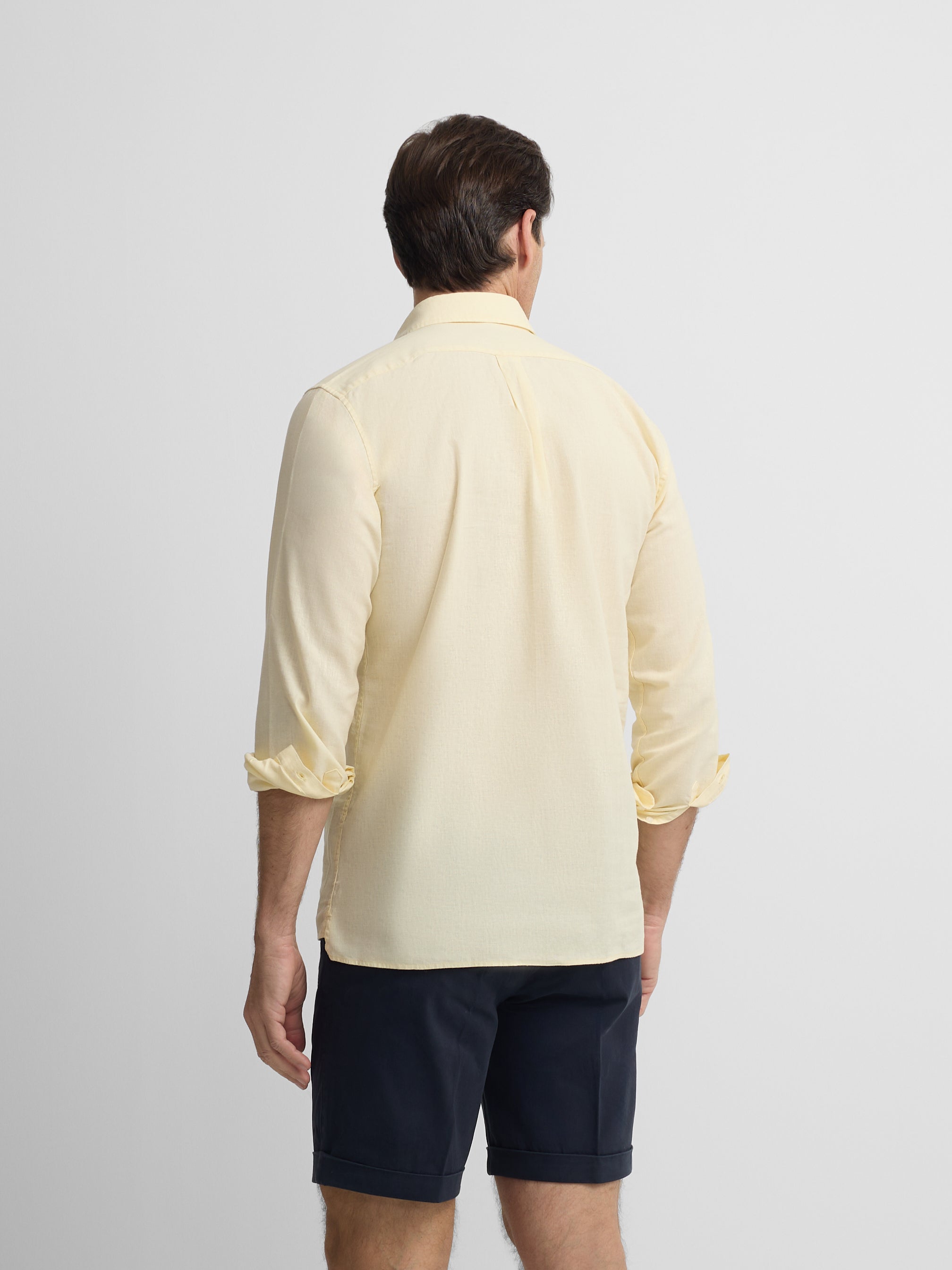Yellow linen sport polo