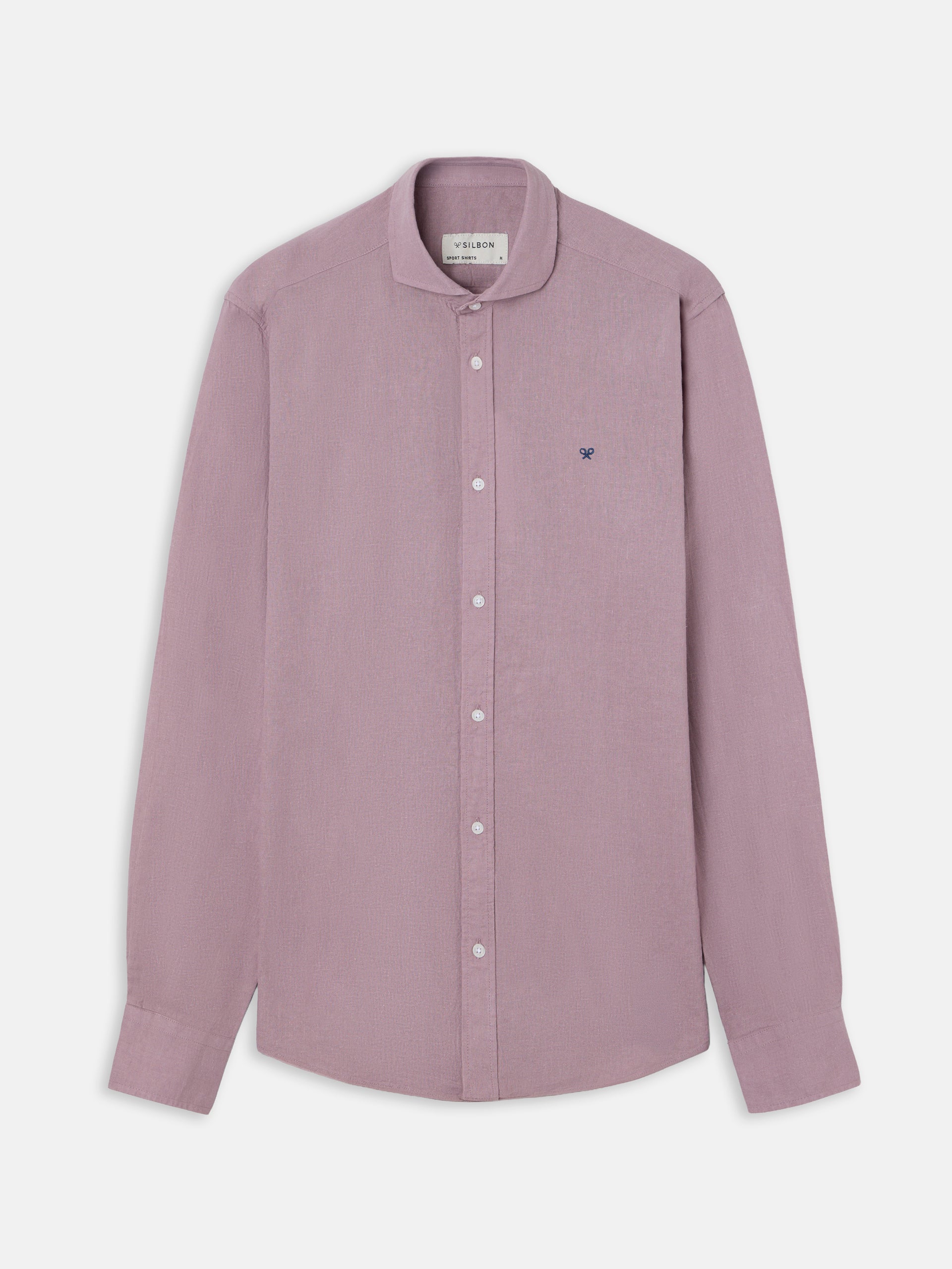 Camisa sport lino burdeos