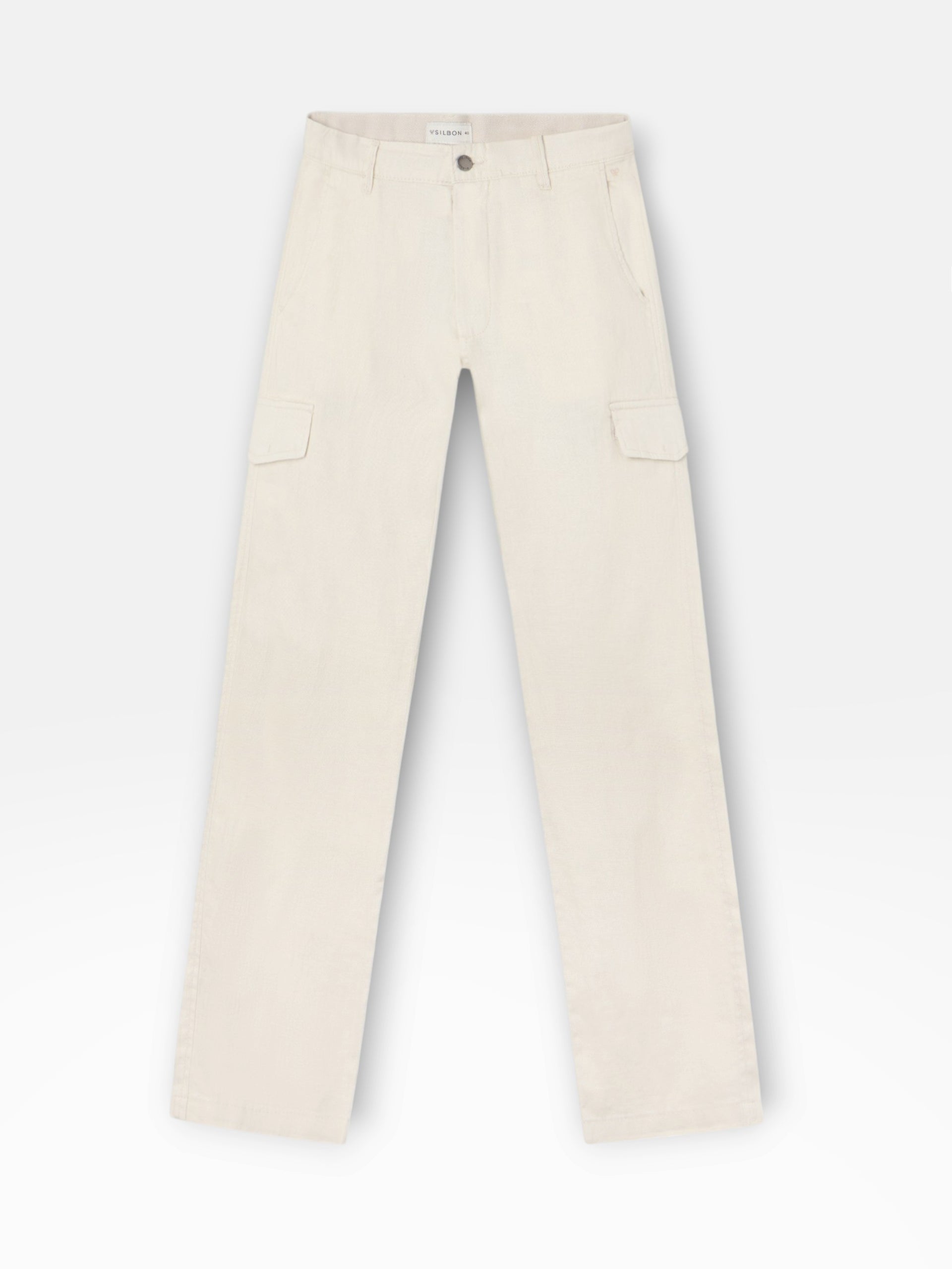Pantalon cargo sport en lin pierre