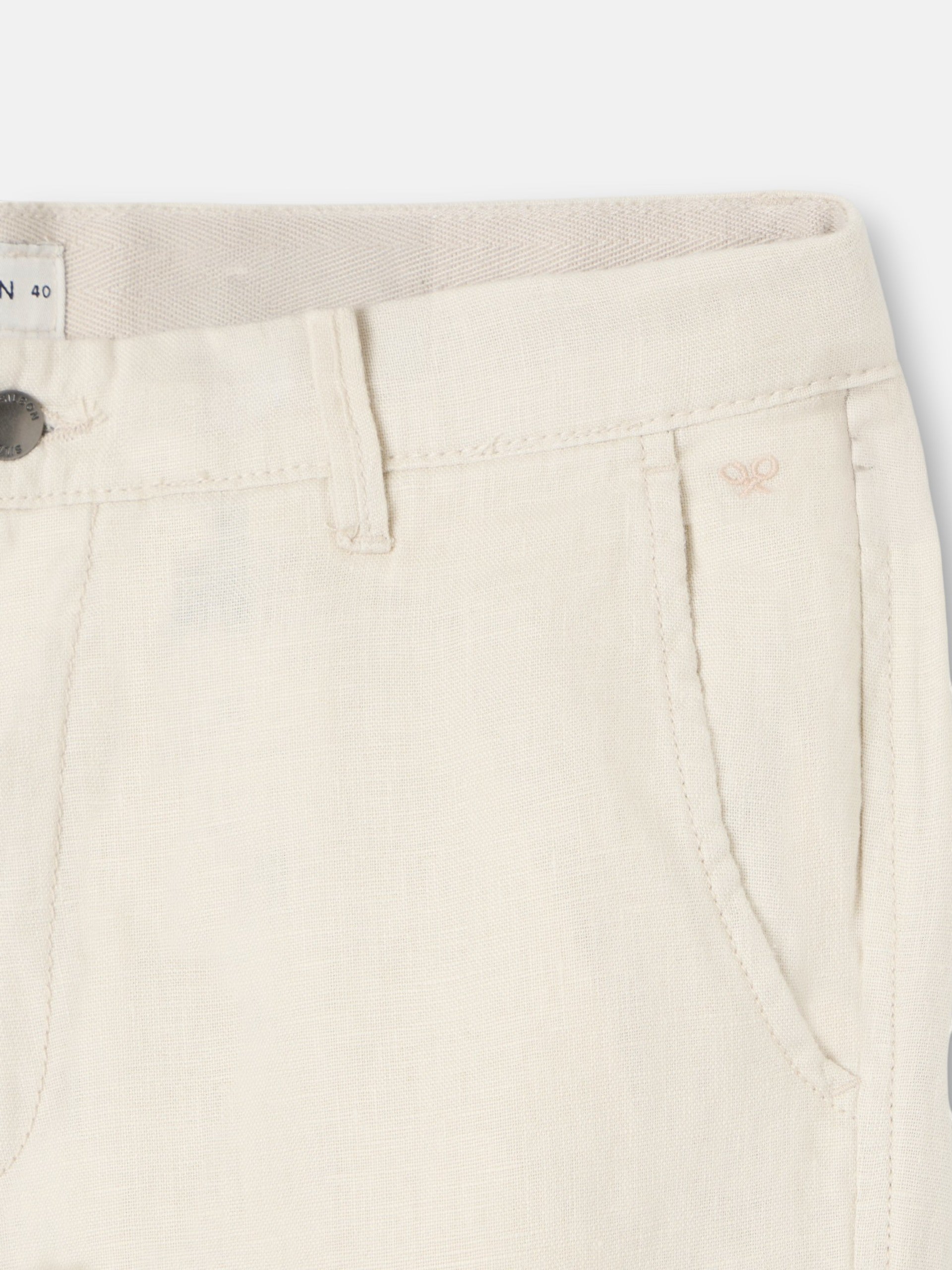 Pantalon cargo sport en lin pierre