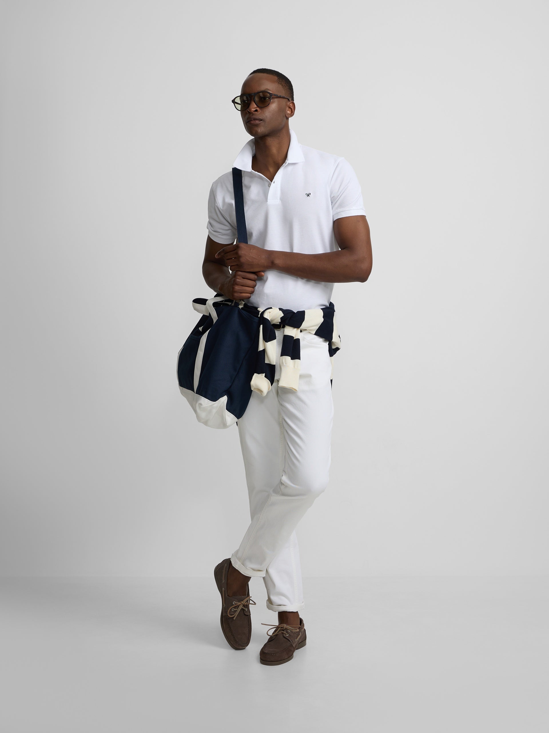 Polo pique light blanco
