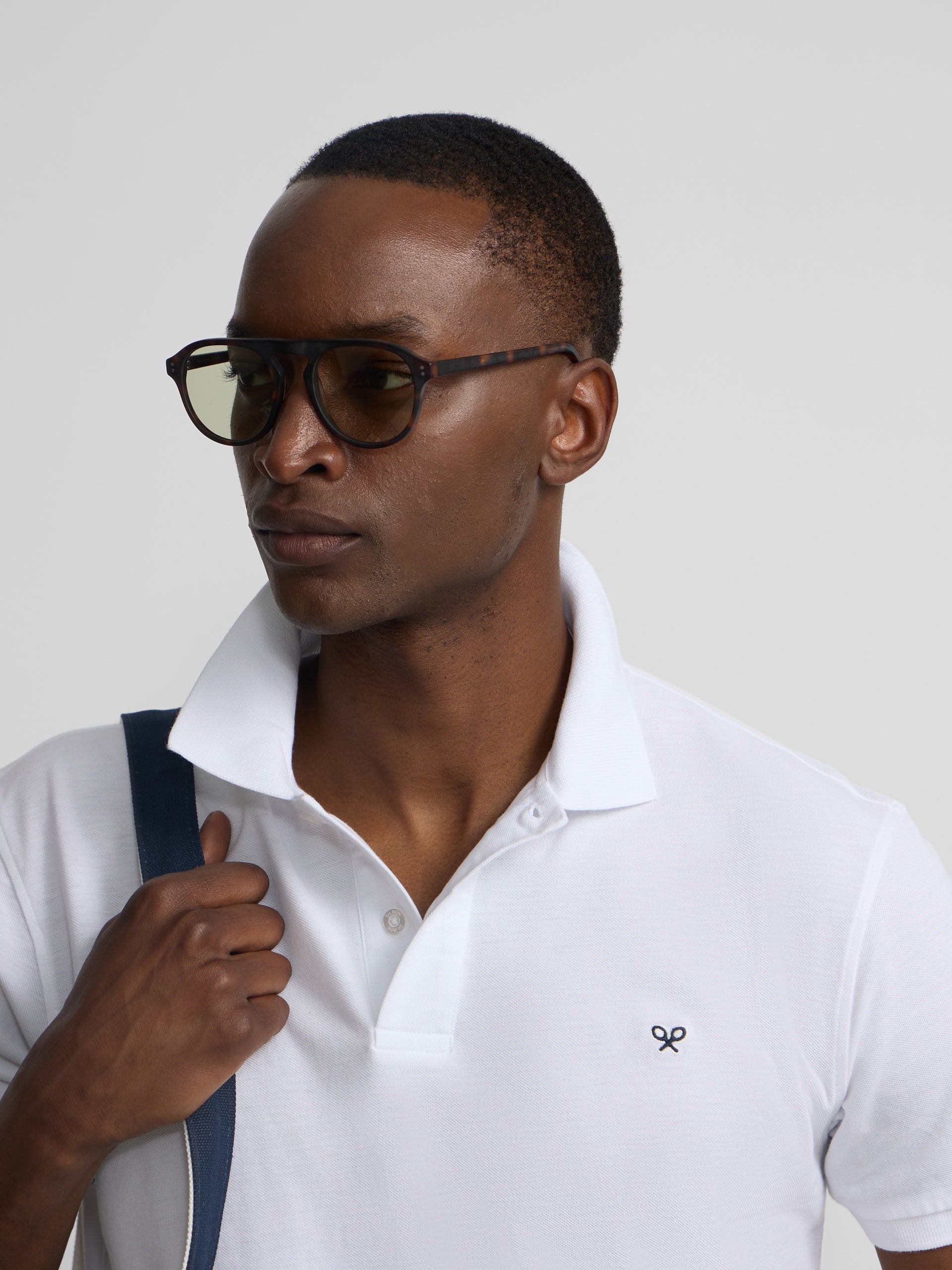 Polo pique light blanco