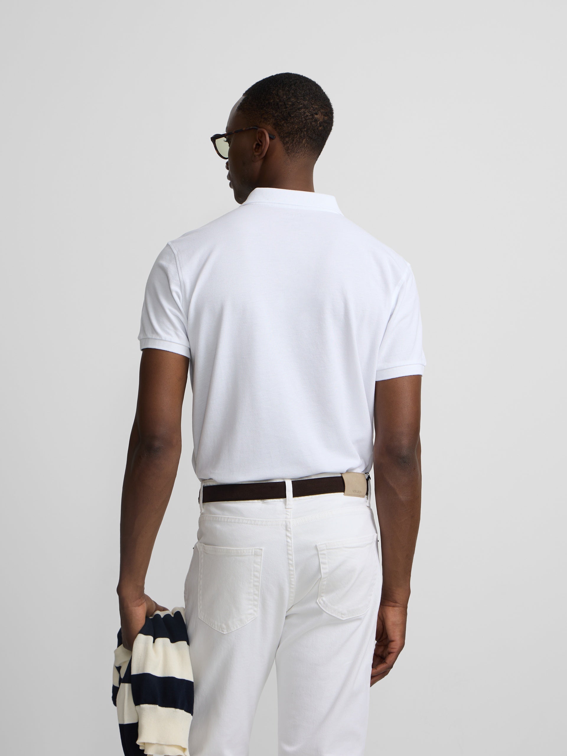 Polo pique light blanco