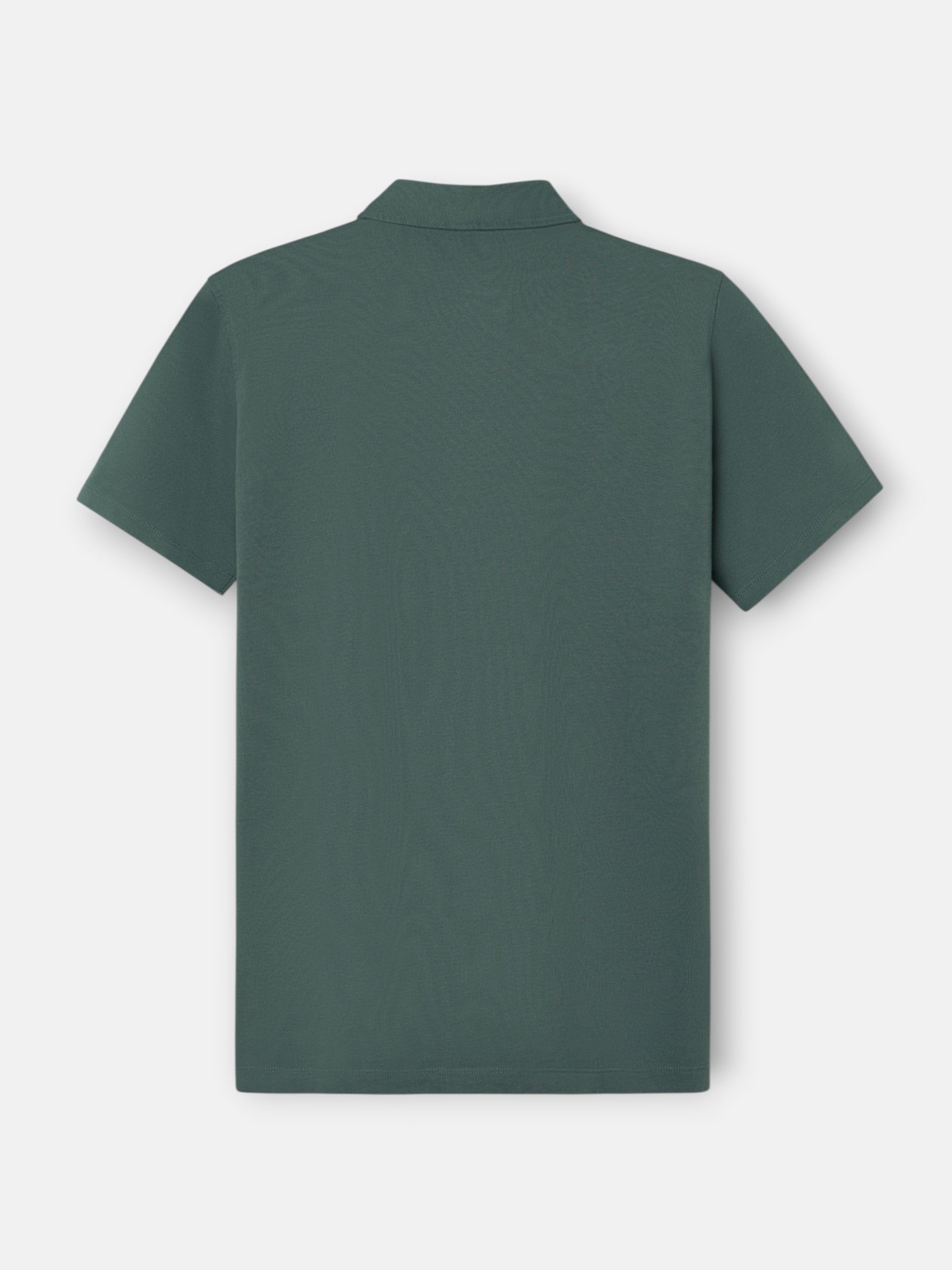 Polo manga corta logo relieve verde