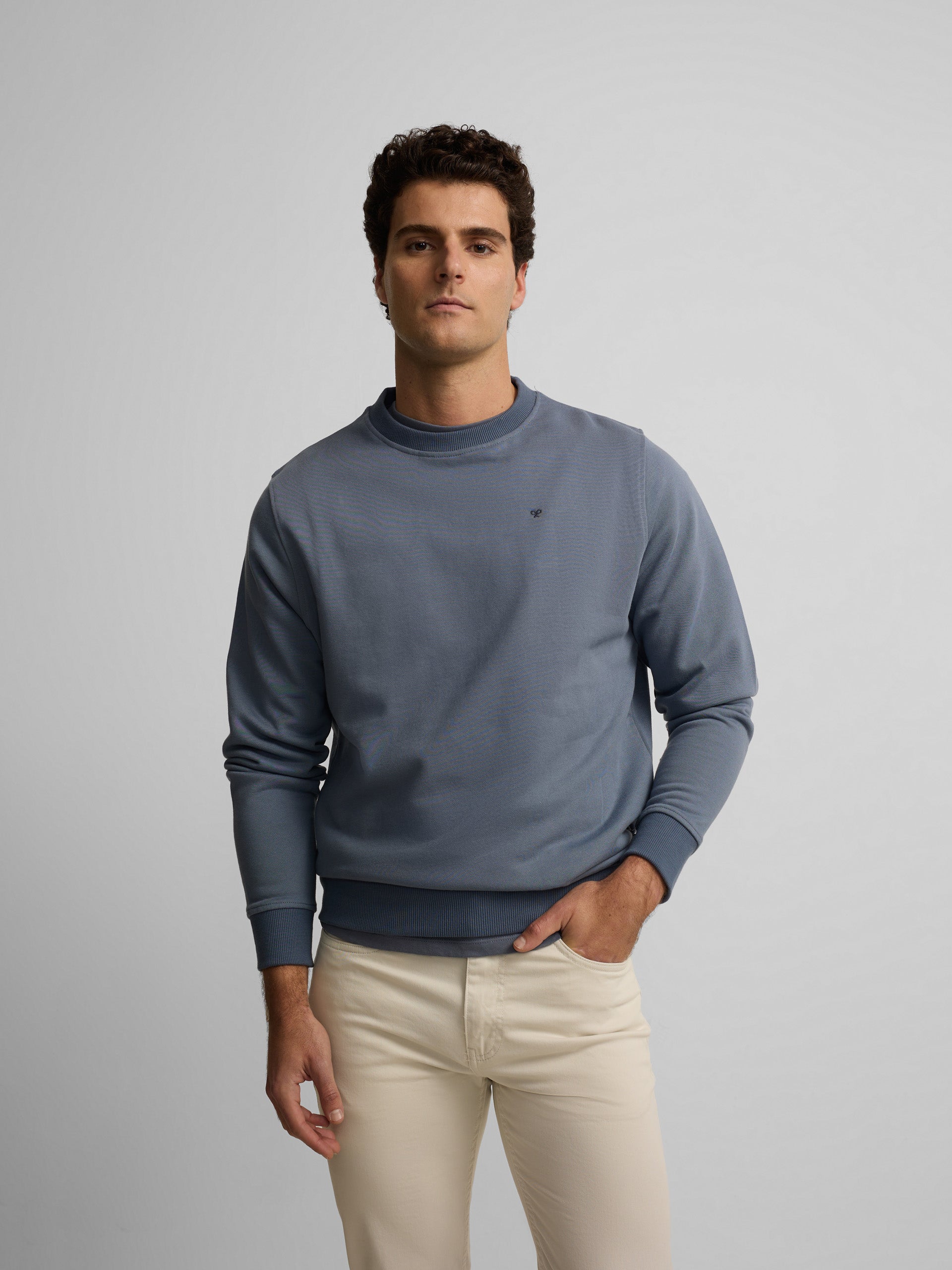 Sweat-shirt creative dept bleu indigo