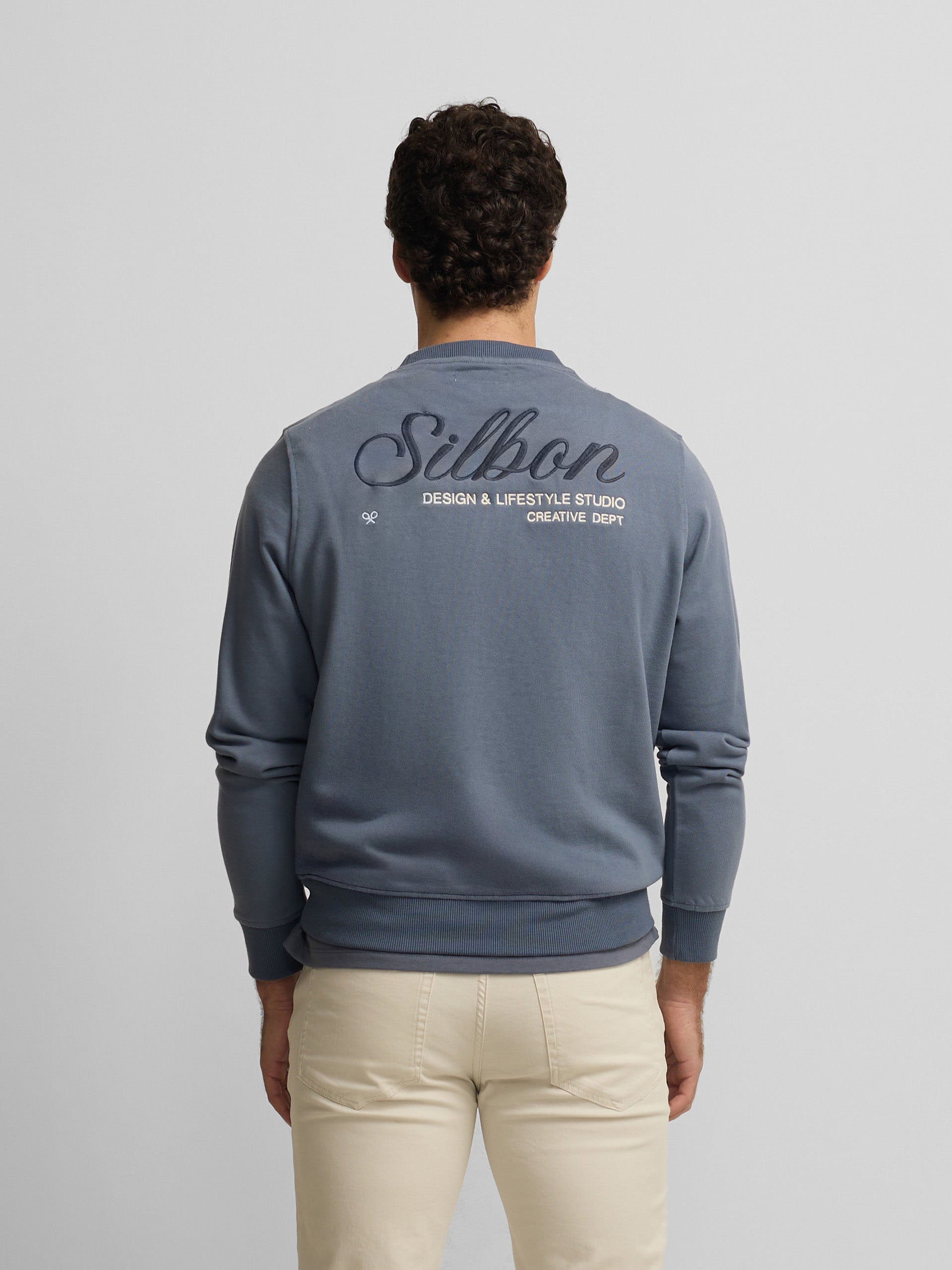 Sweat-shirt creative dept bleu indigo