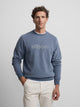 Silbon indigo blue flock sweatshirt