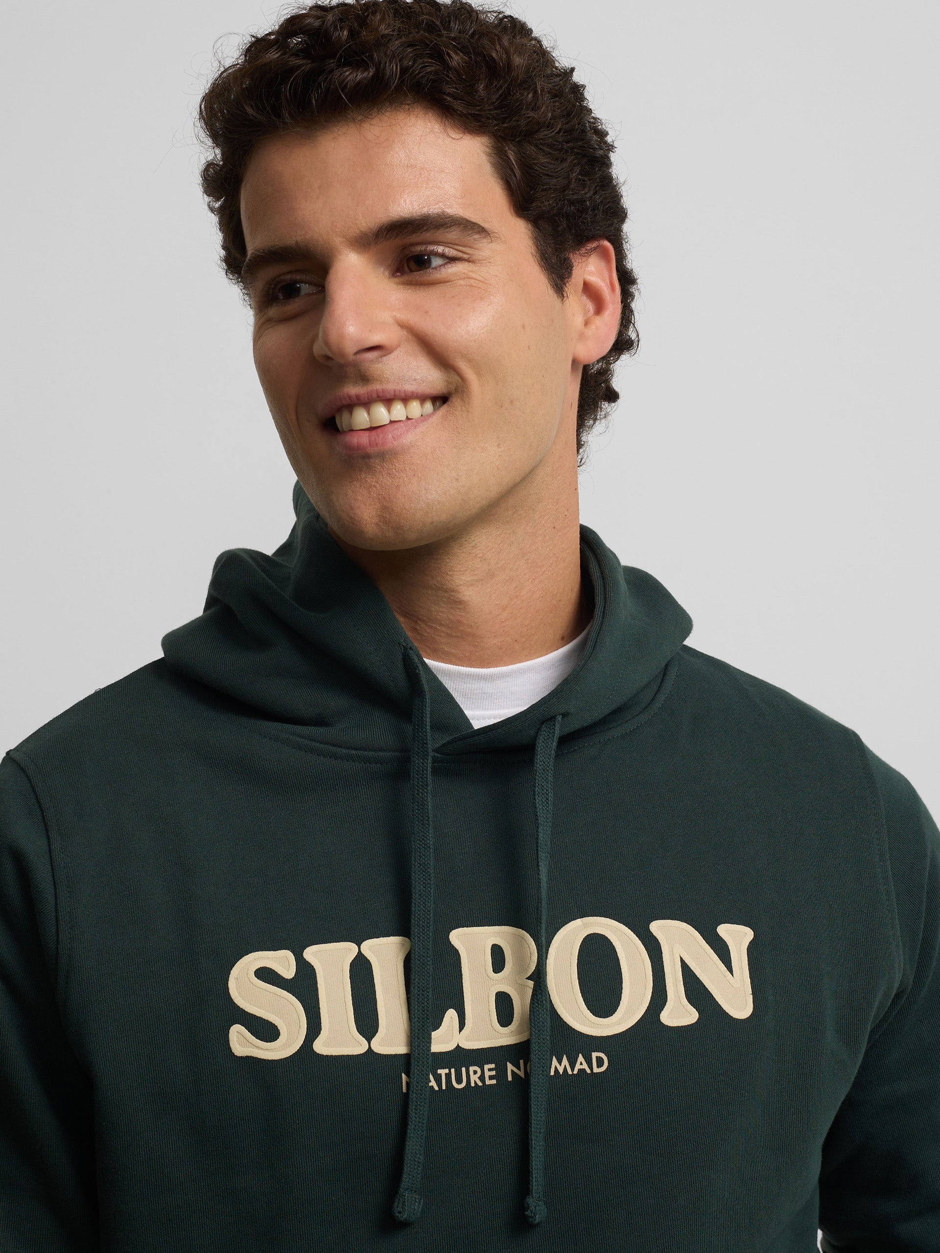 Sweat à capuche nomade vert foncé