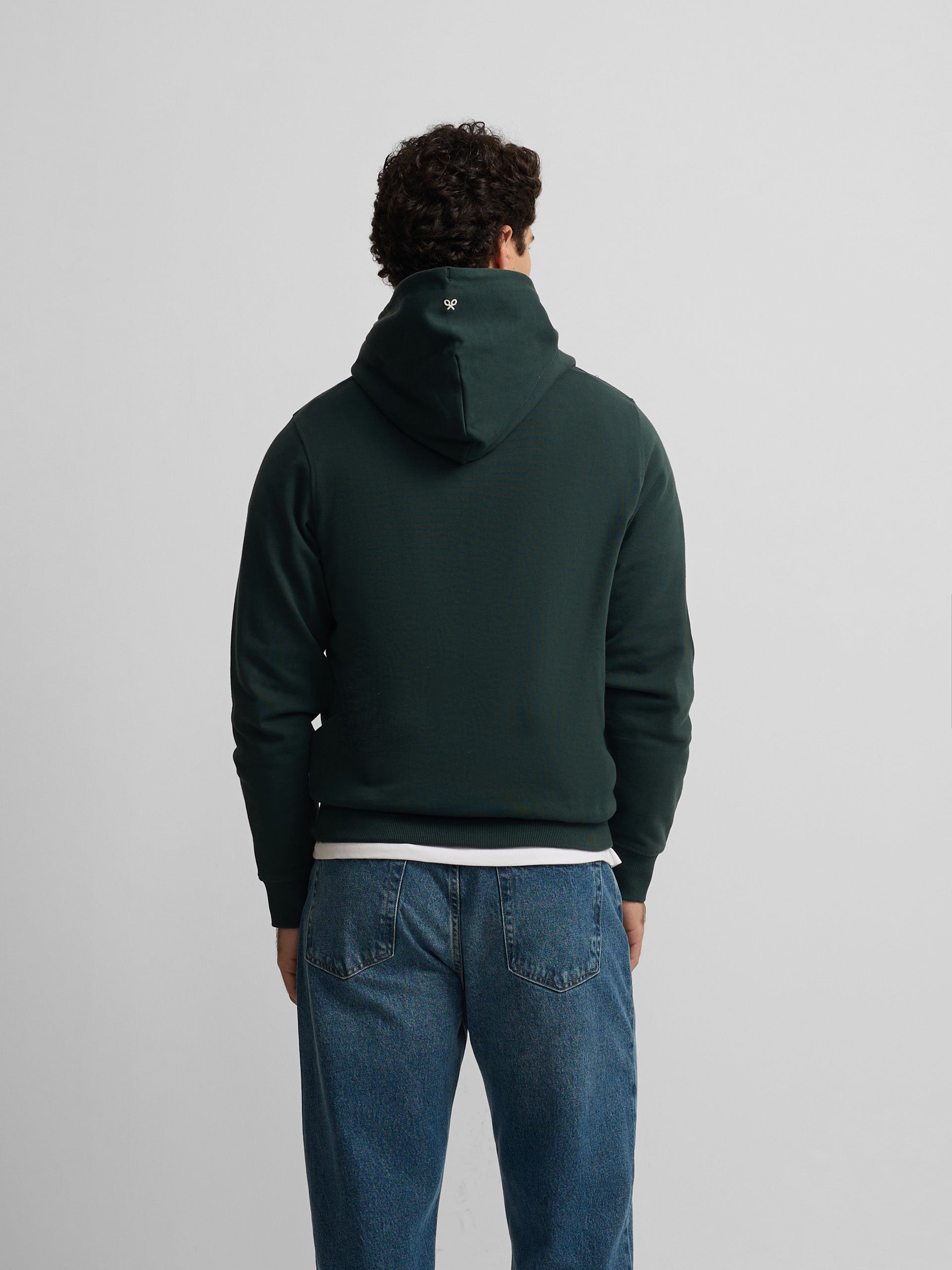 Sweat à capuche nomade vert foncé