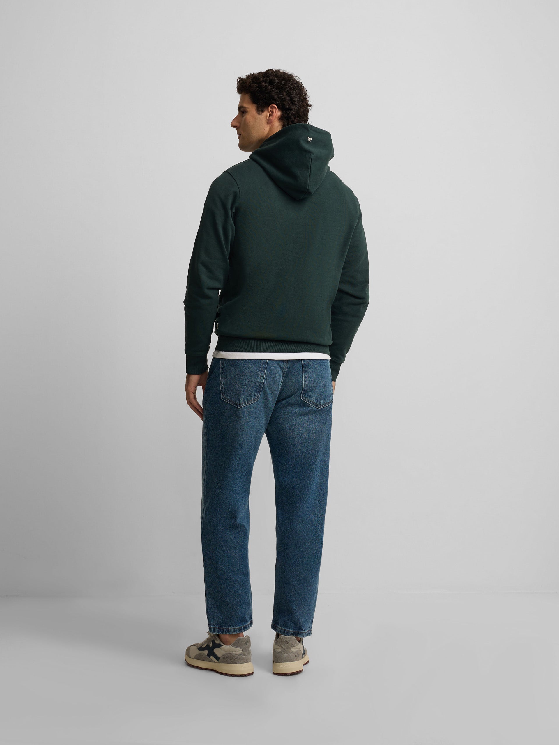 Sweat à capuche nomade vert foncé