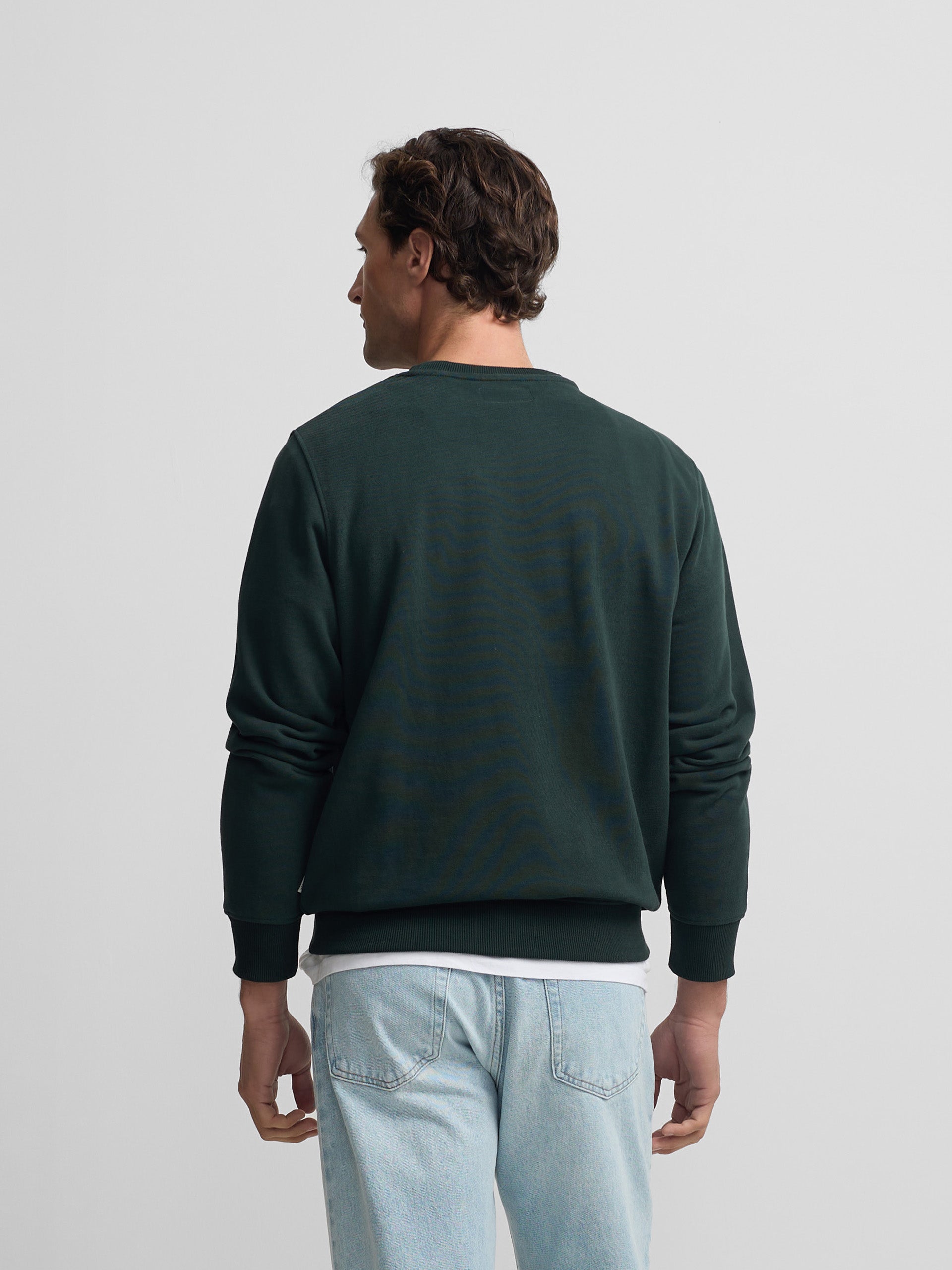 Sudadera Silbon flock verde oscuro