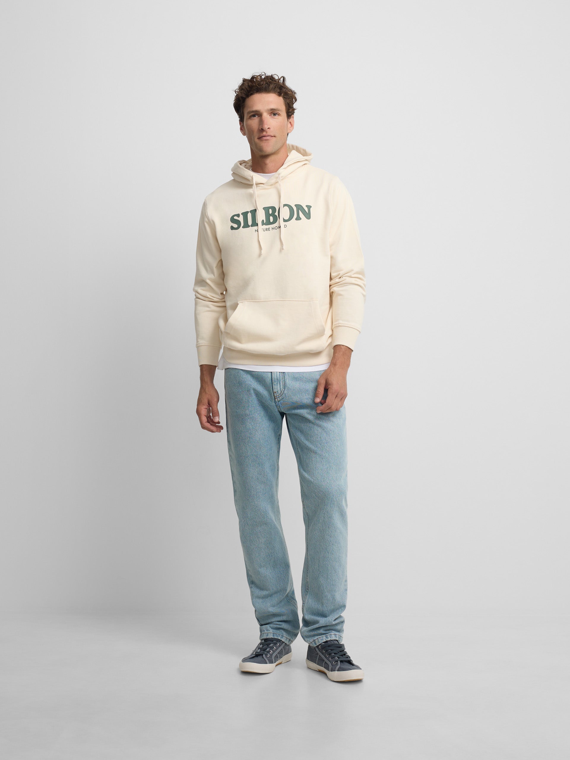 Sweat à capuche nomade crème