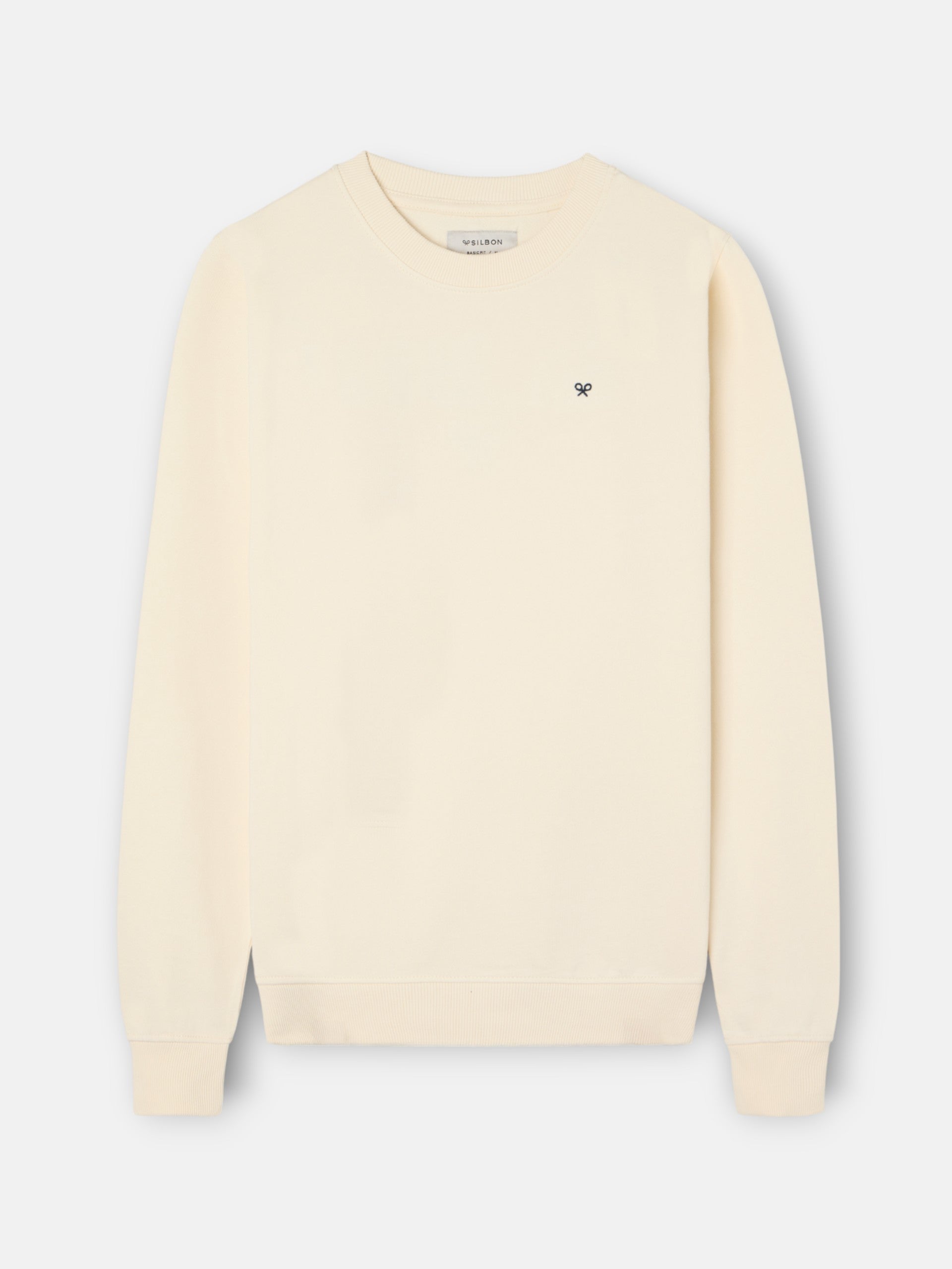 Cream SLBN embroidered sweatshirt