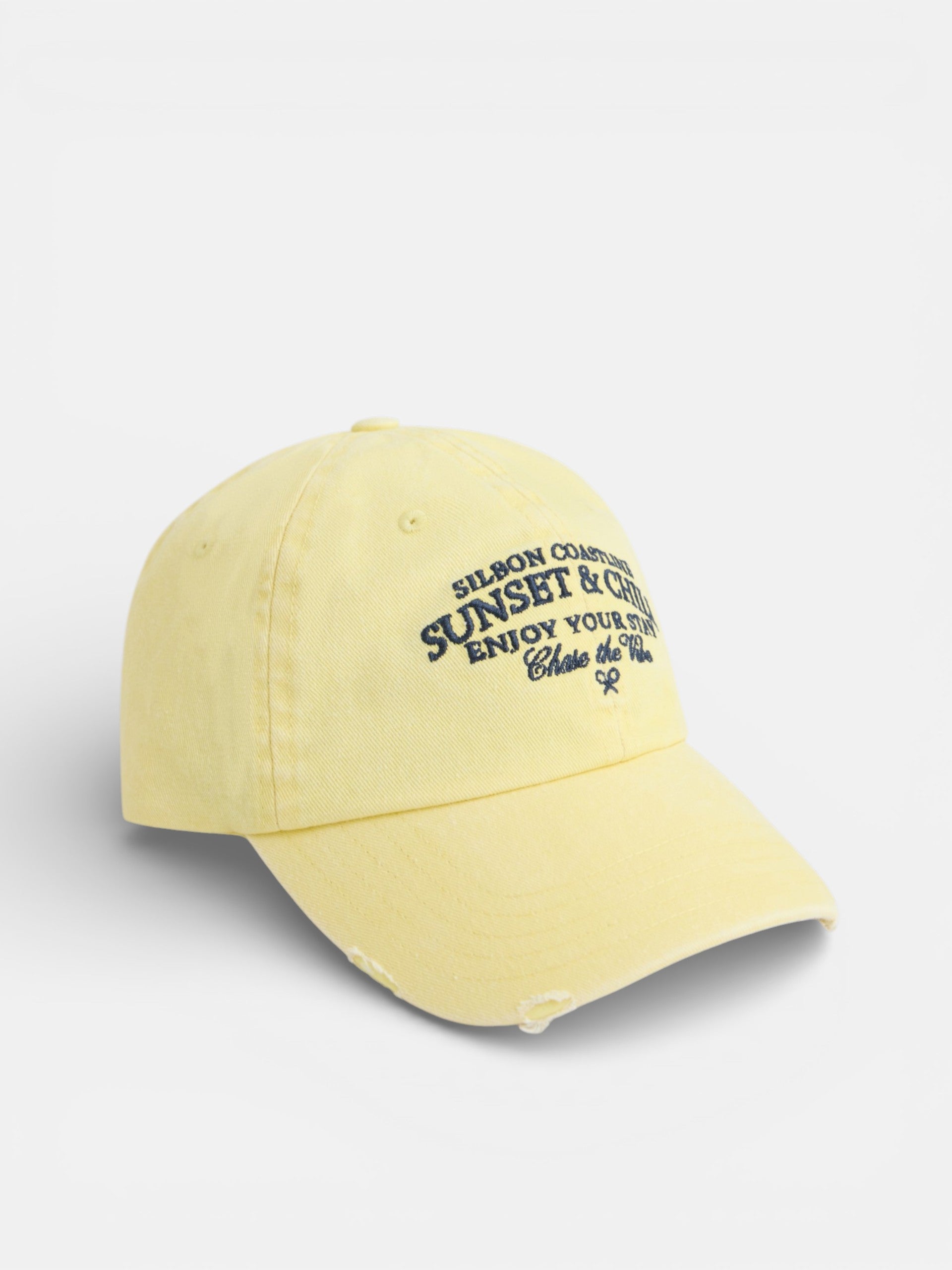Yellow sunset denim cap