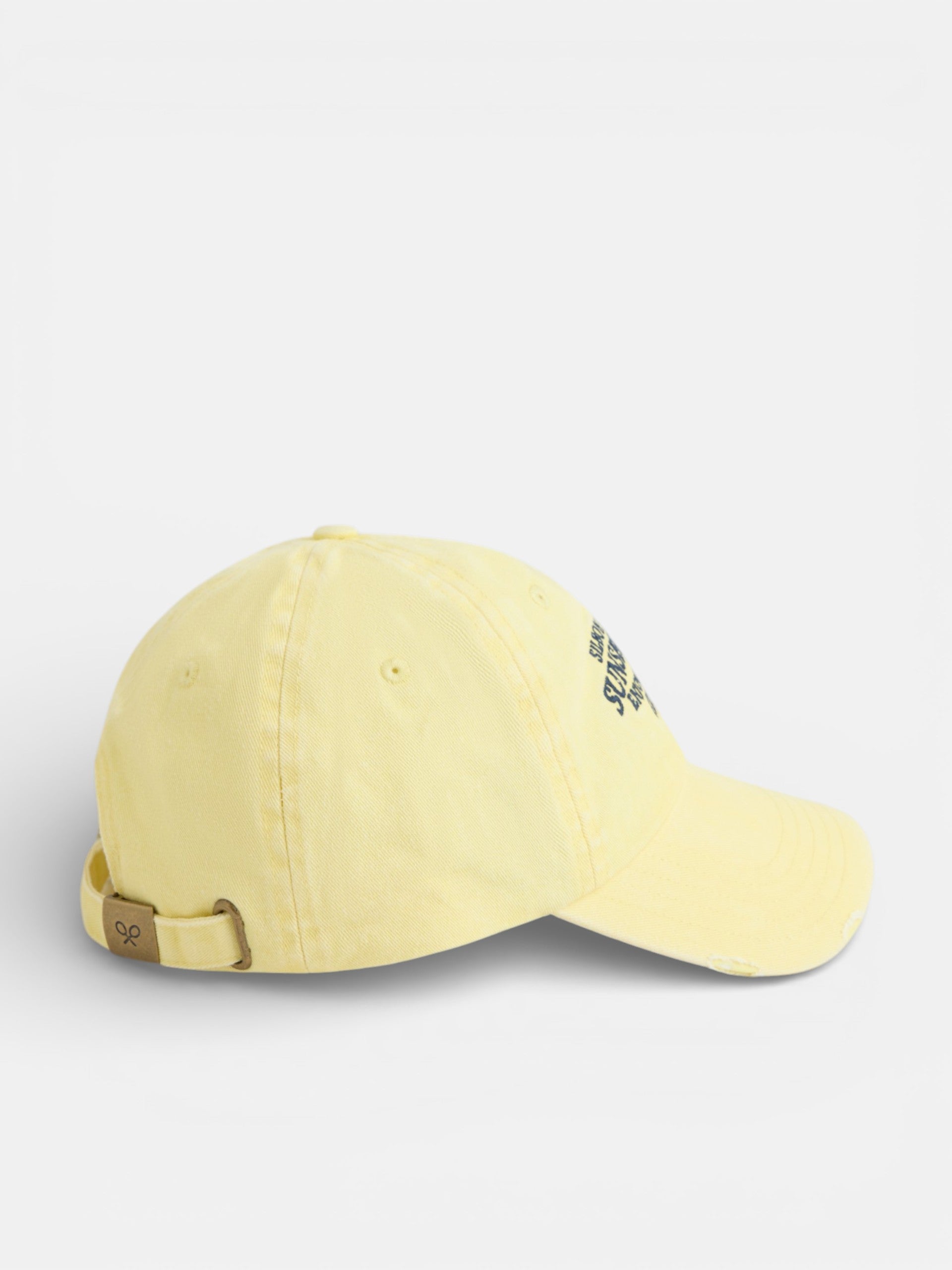 Yellow sunset denim cap
