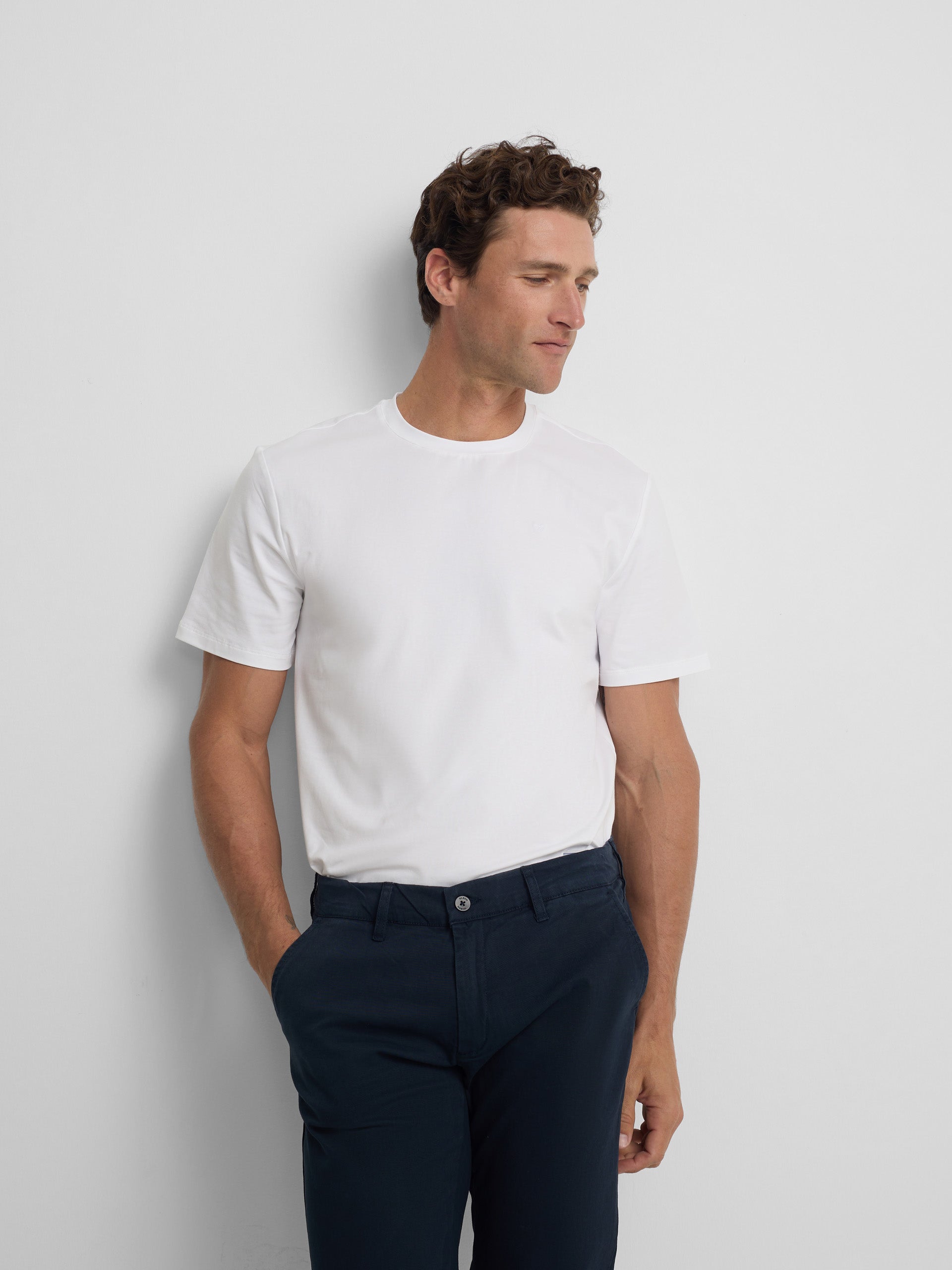 T-shirt slim fit business blanche