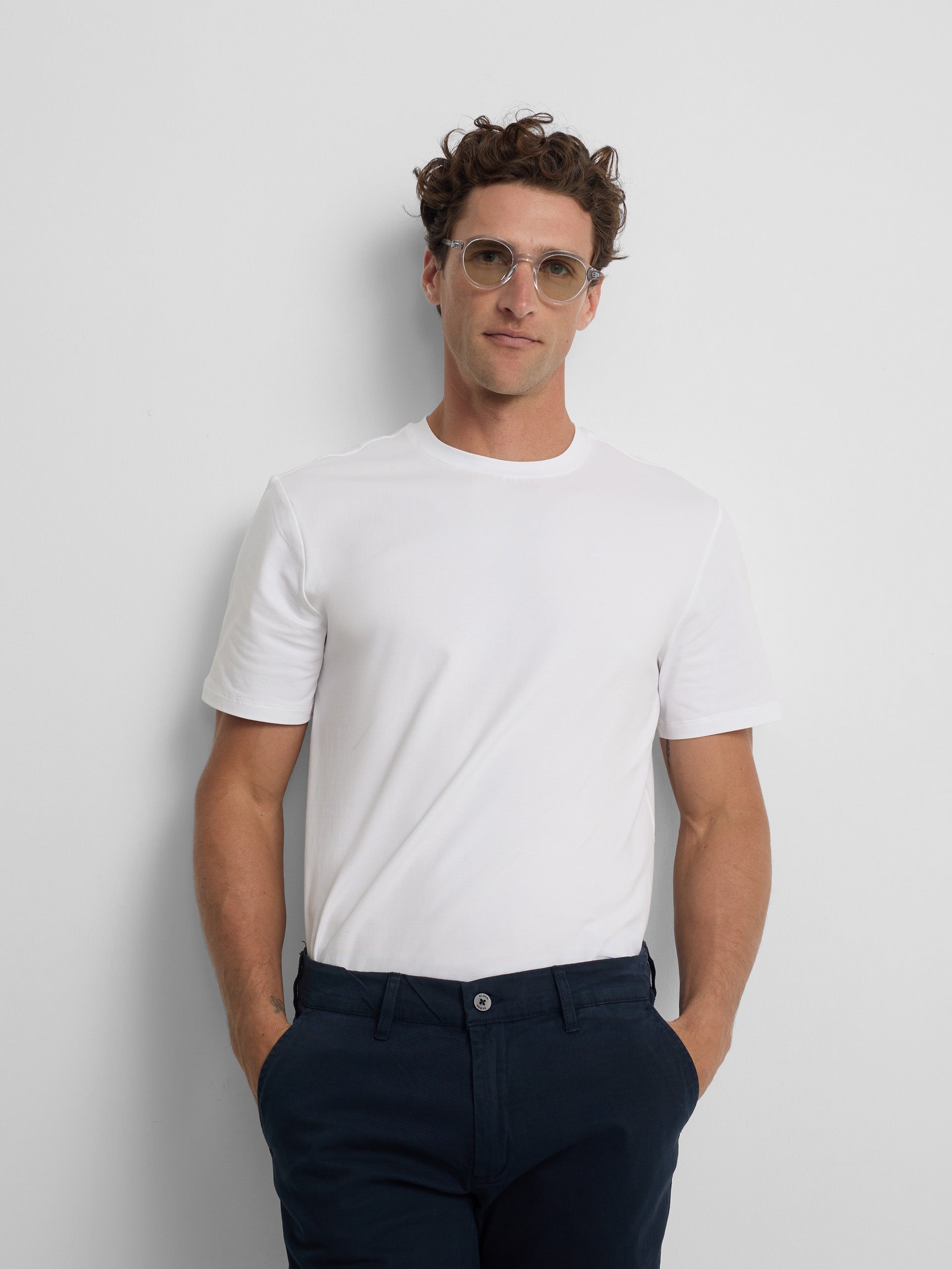 T-shirt slim fit business blanche