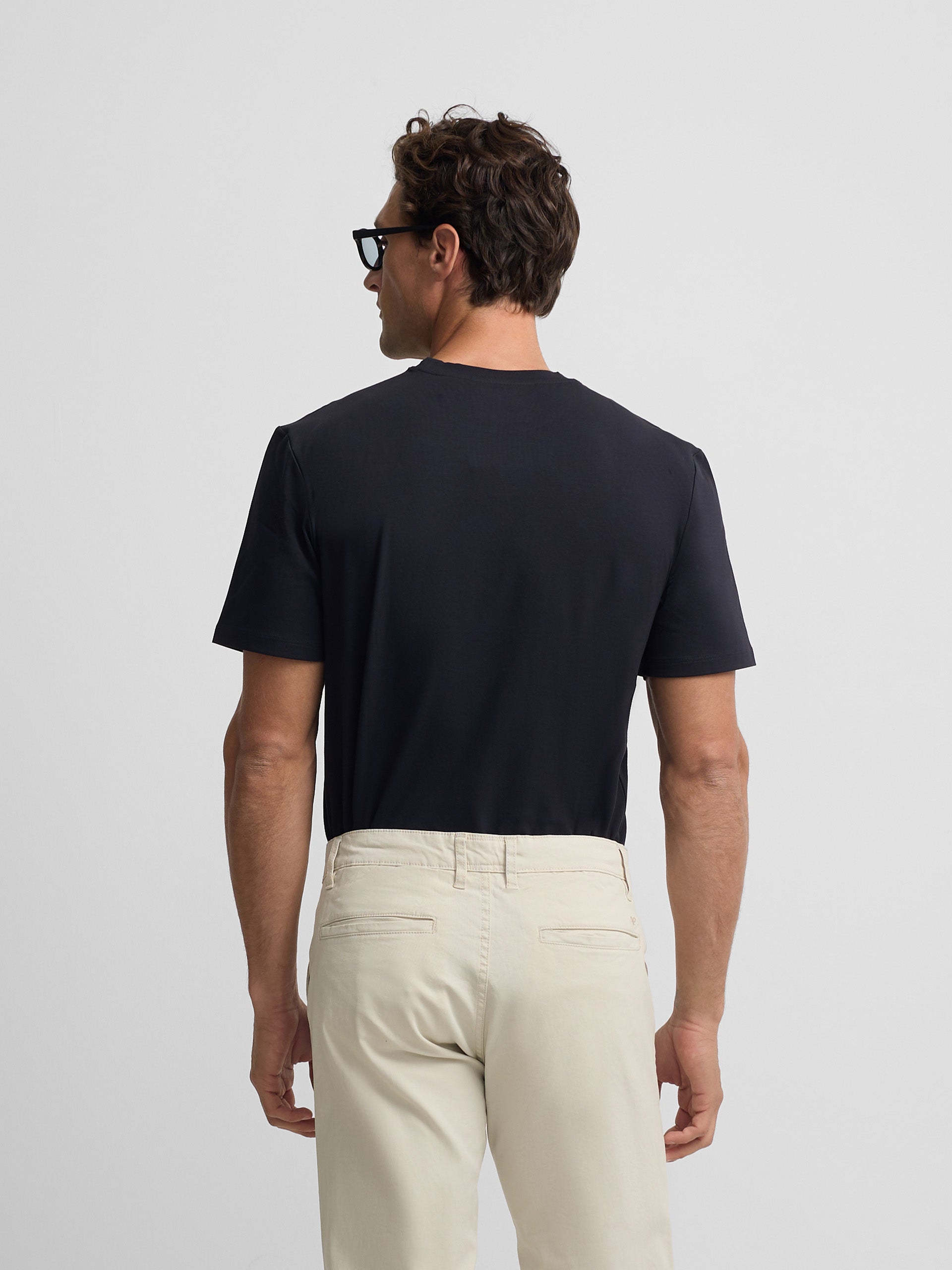Camiseta slim fit business azul marino