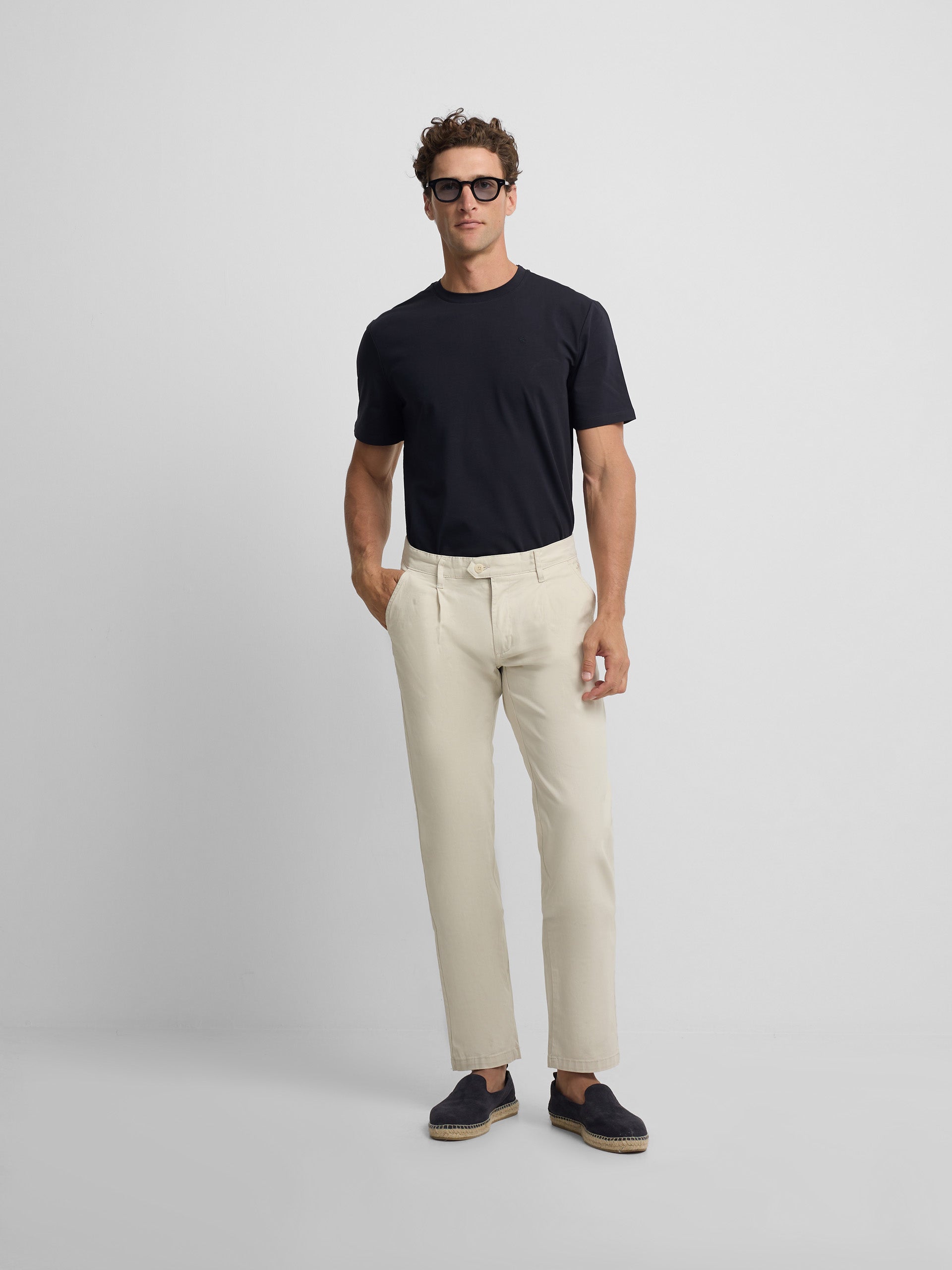 Camiseta slim fit business azul marino