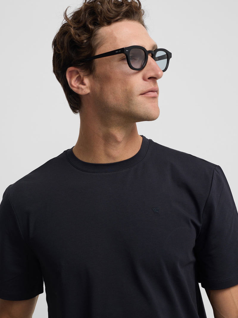 T-shirt slim fit business bleu marine