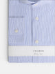 Chemise habillée à fines rayures bleu marine