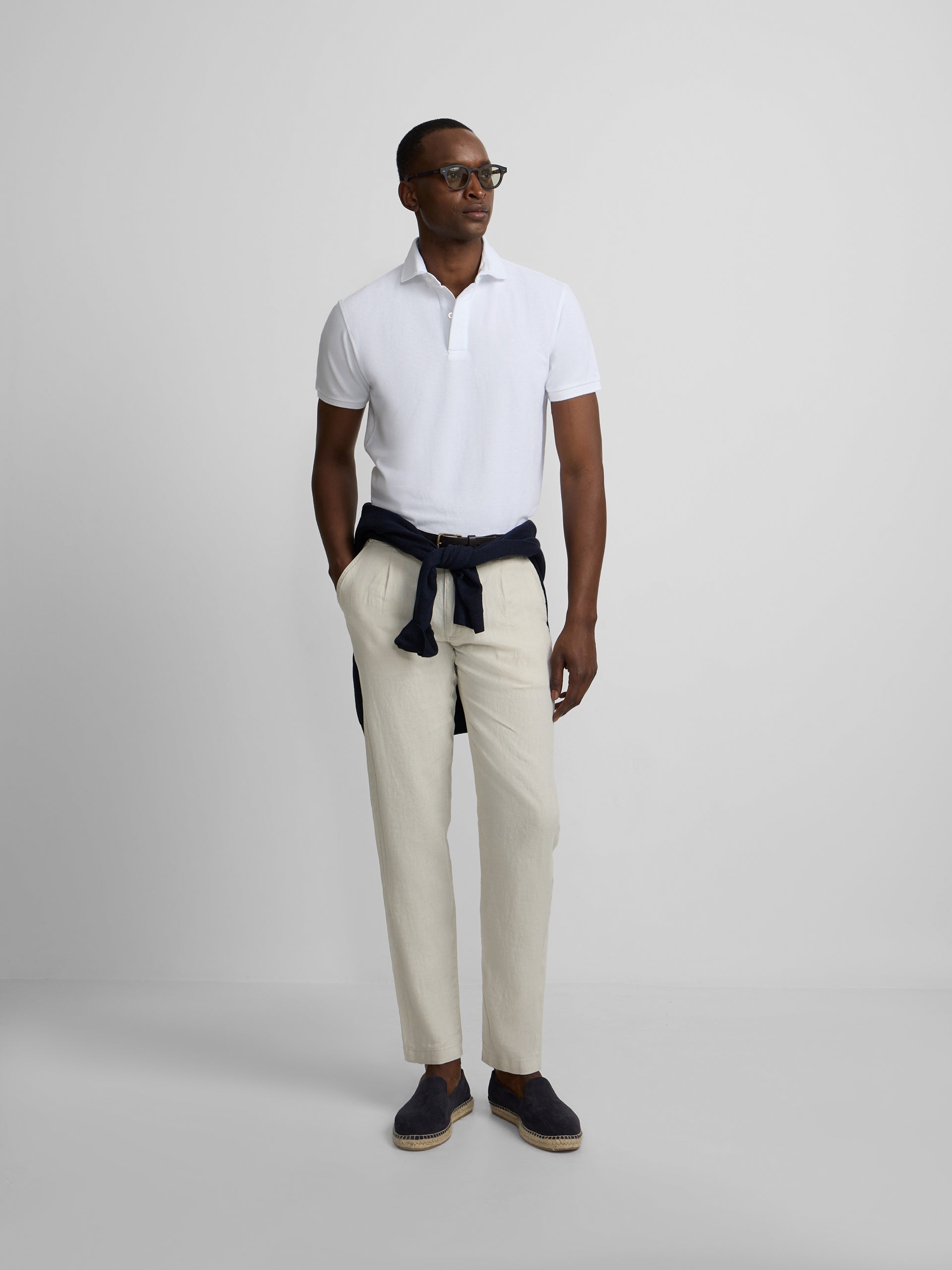 Polo manga corta suite blanco