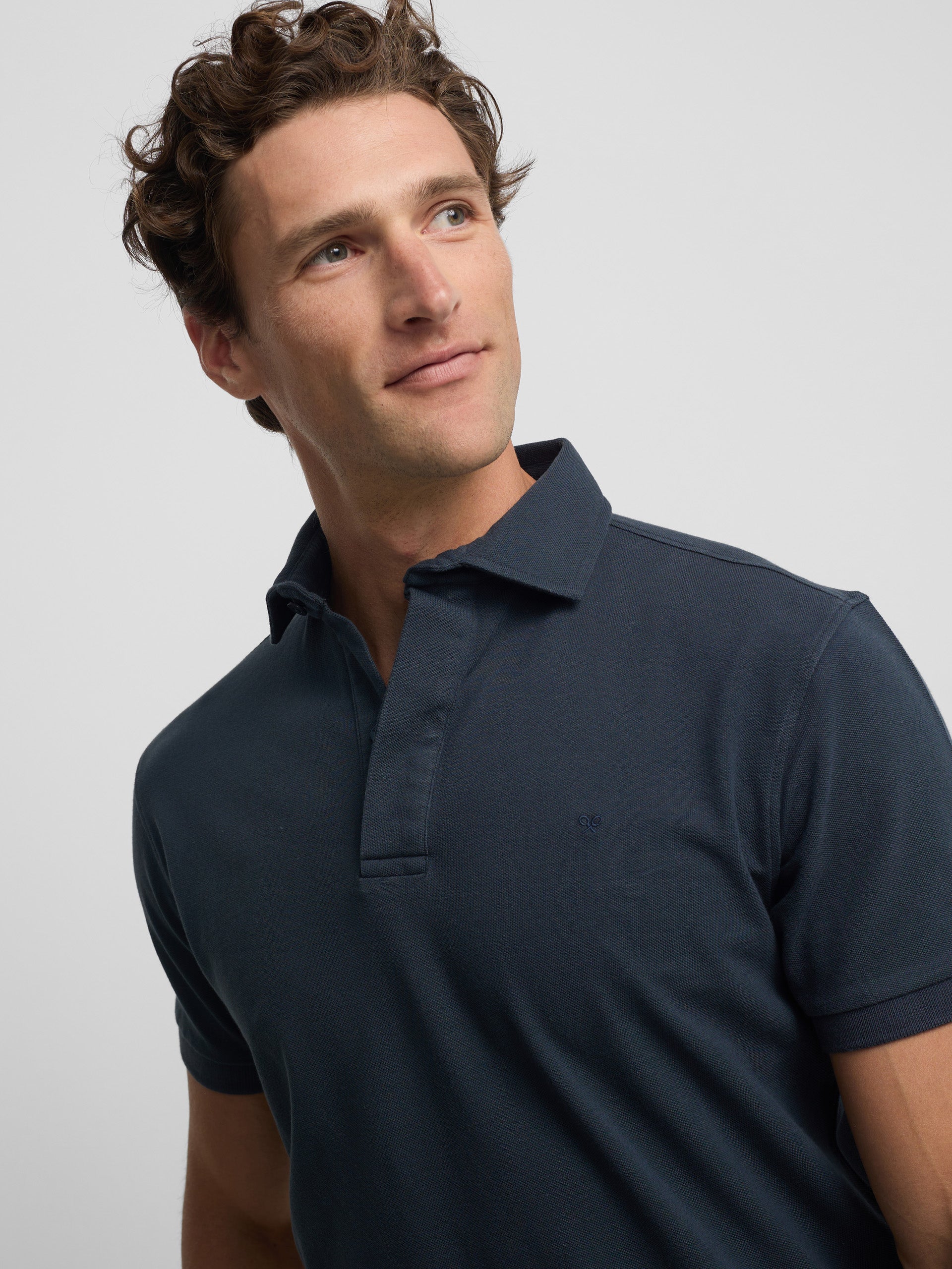 Polo manches courtes suite bleu marine