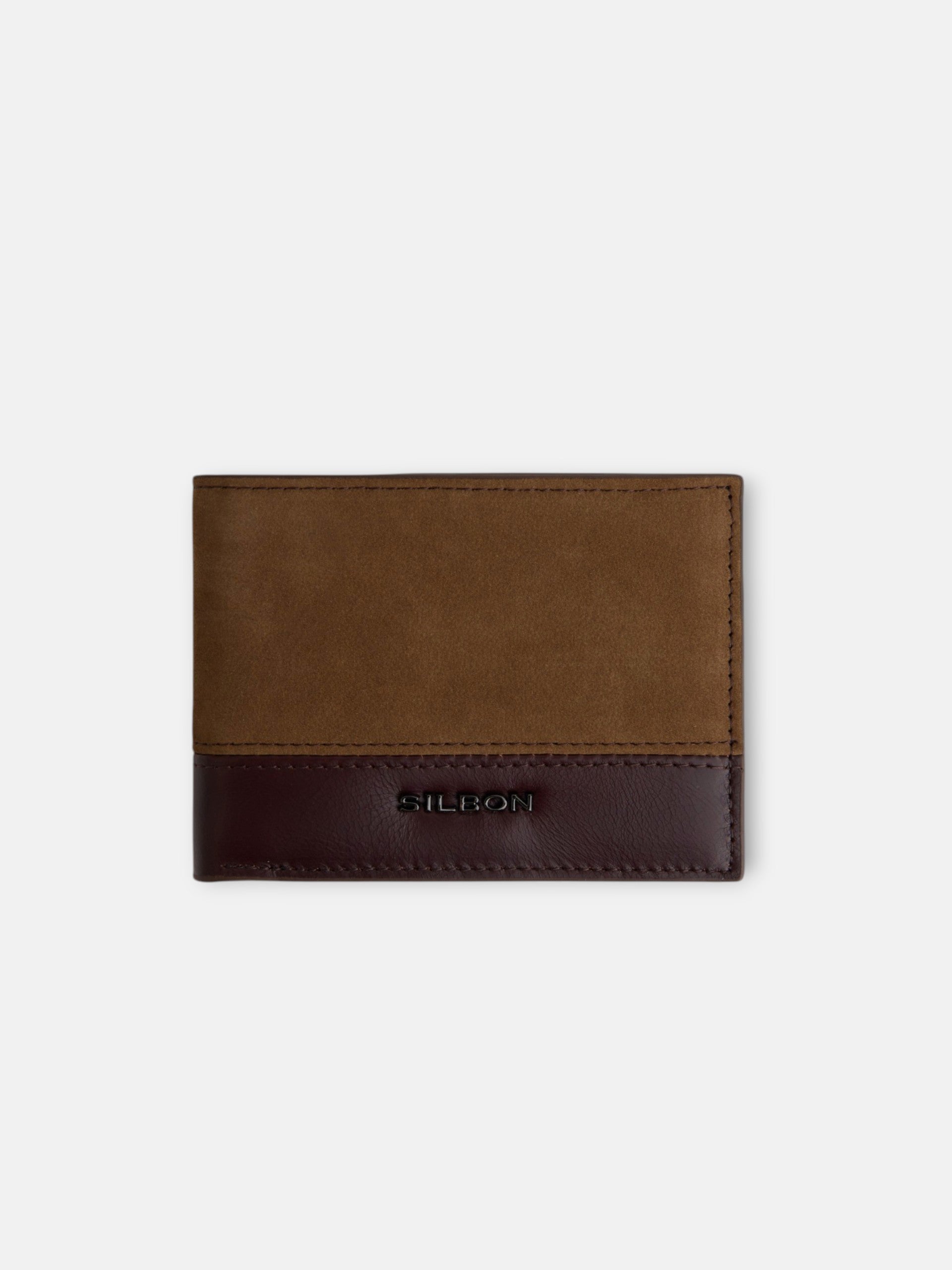 Cartera piel business bicolor