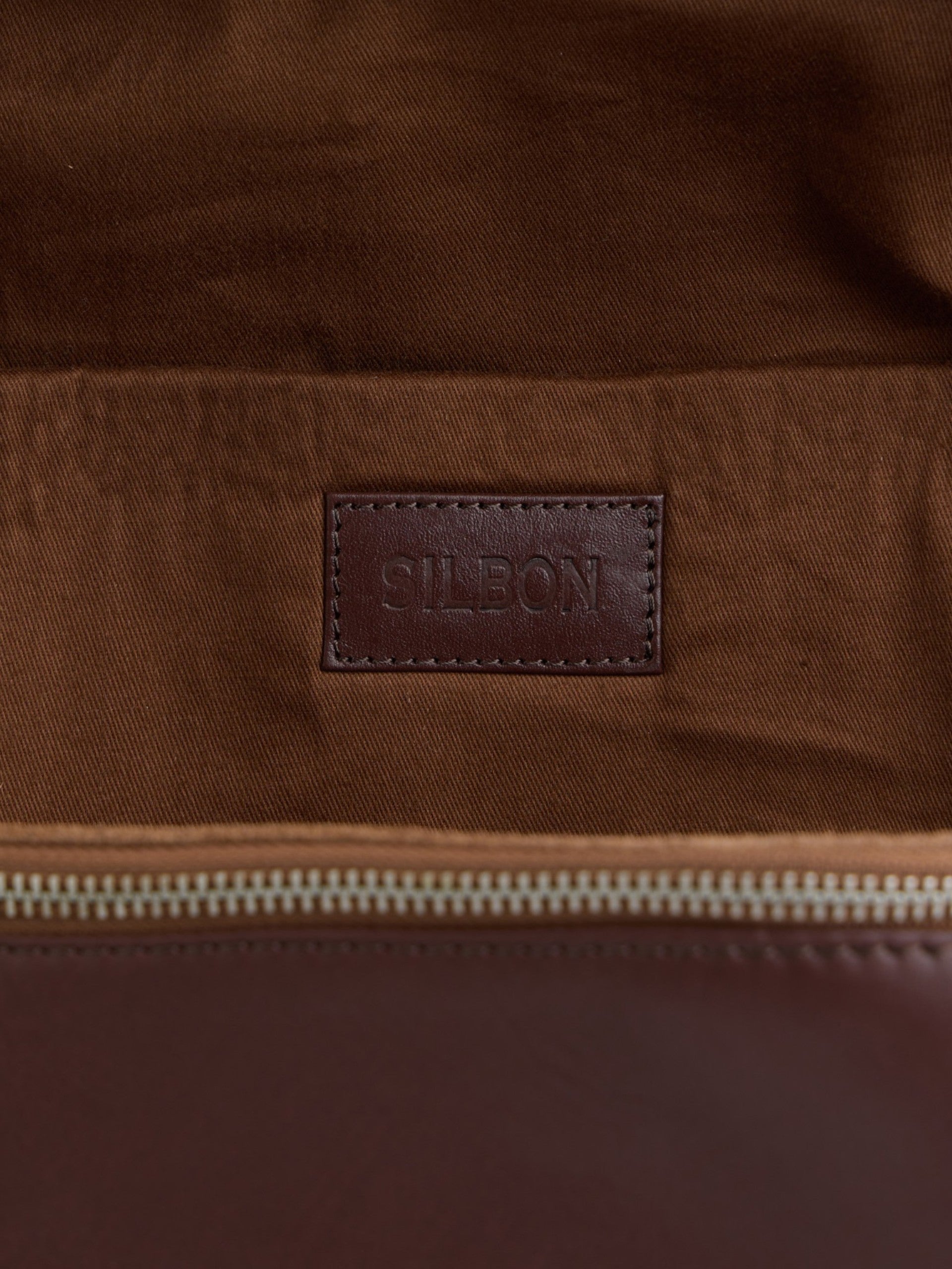 Mochila piel business marron oscuro