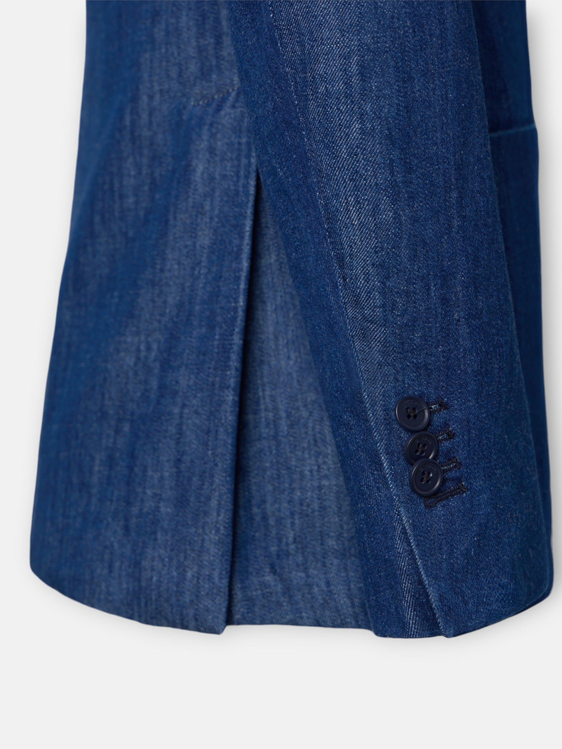 Medium wash blue denim blazer