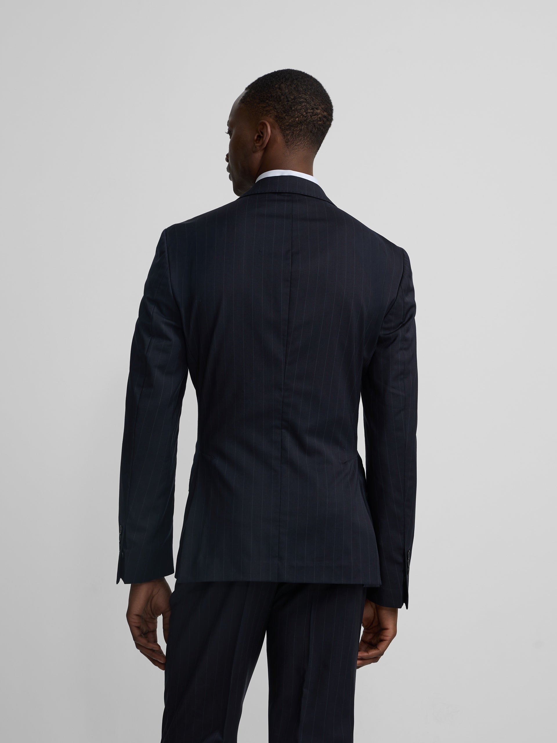 Americana traje raya diplomatica azul marino