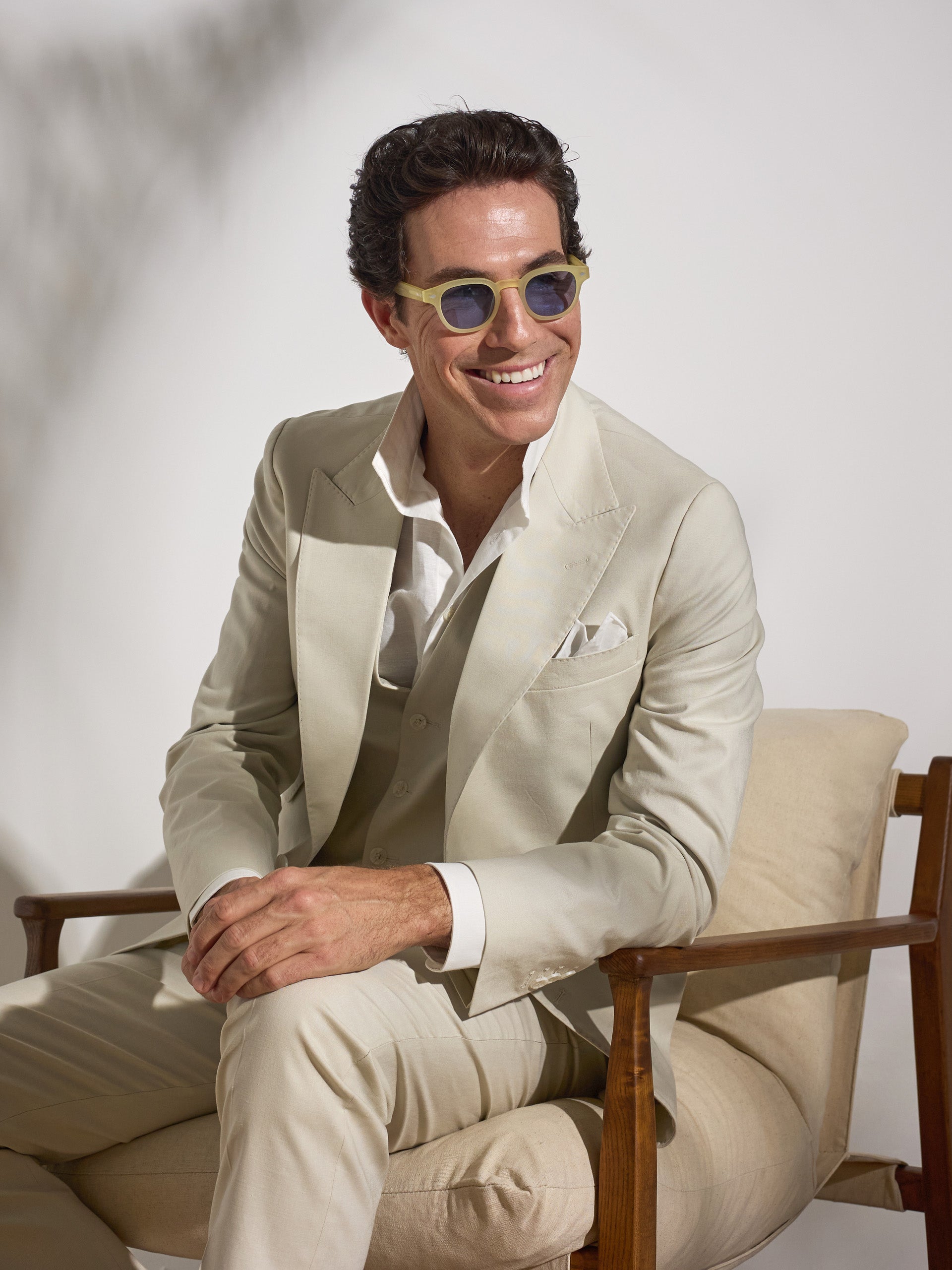 Americana traje unique lino piedra
