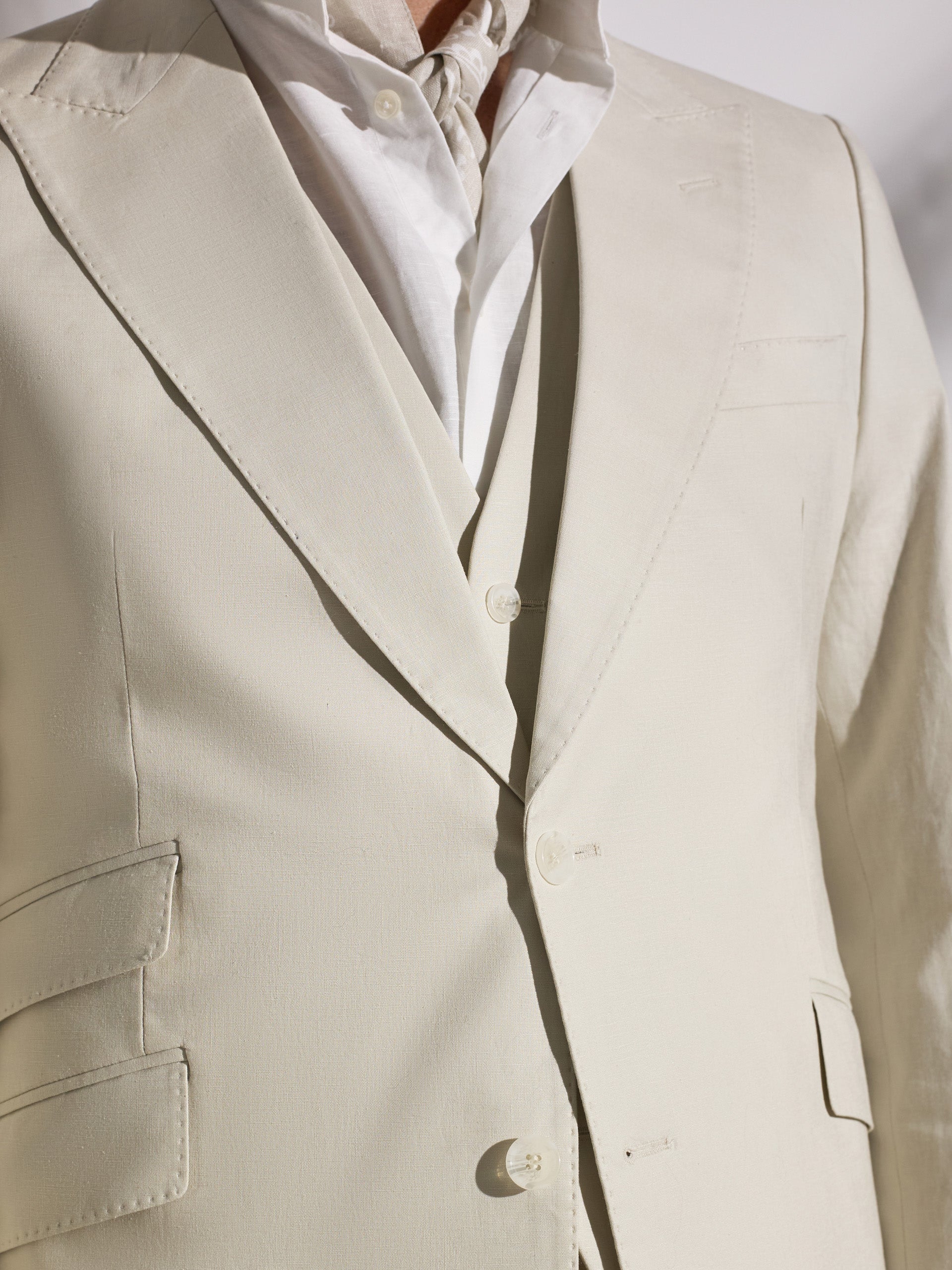 Americana traje unique lino piedra