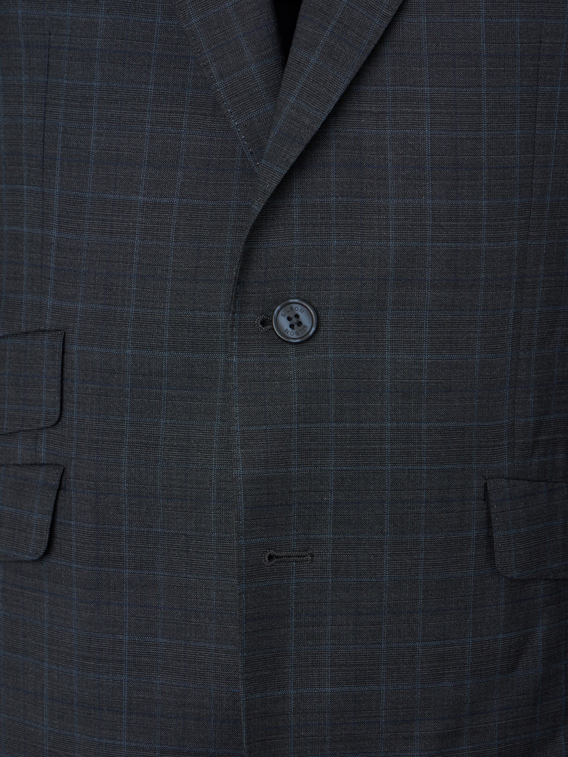 Americana traje principe de gales gris