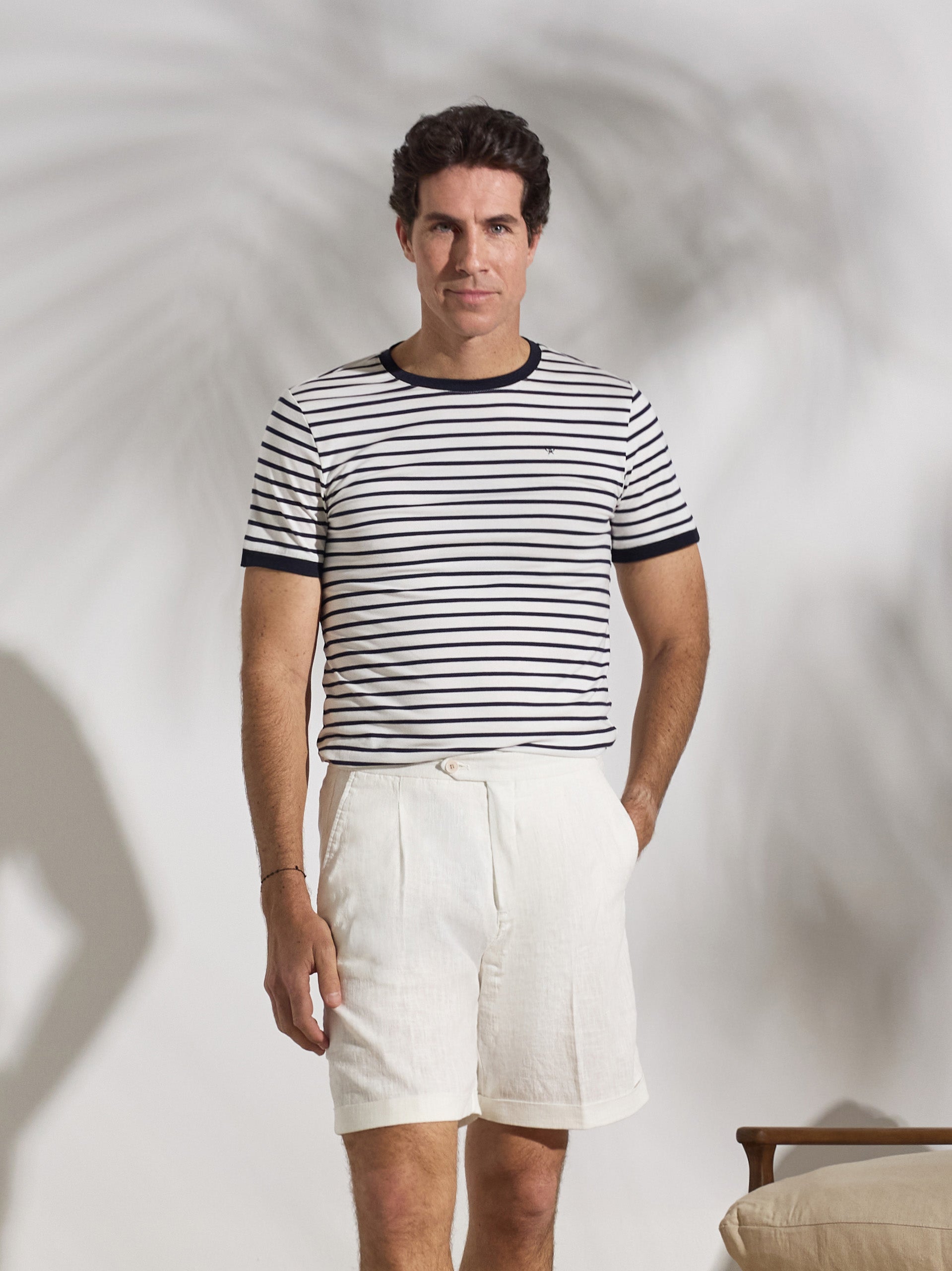 Bermuda unique pinzas blanca