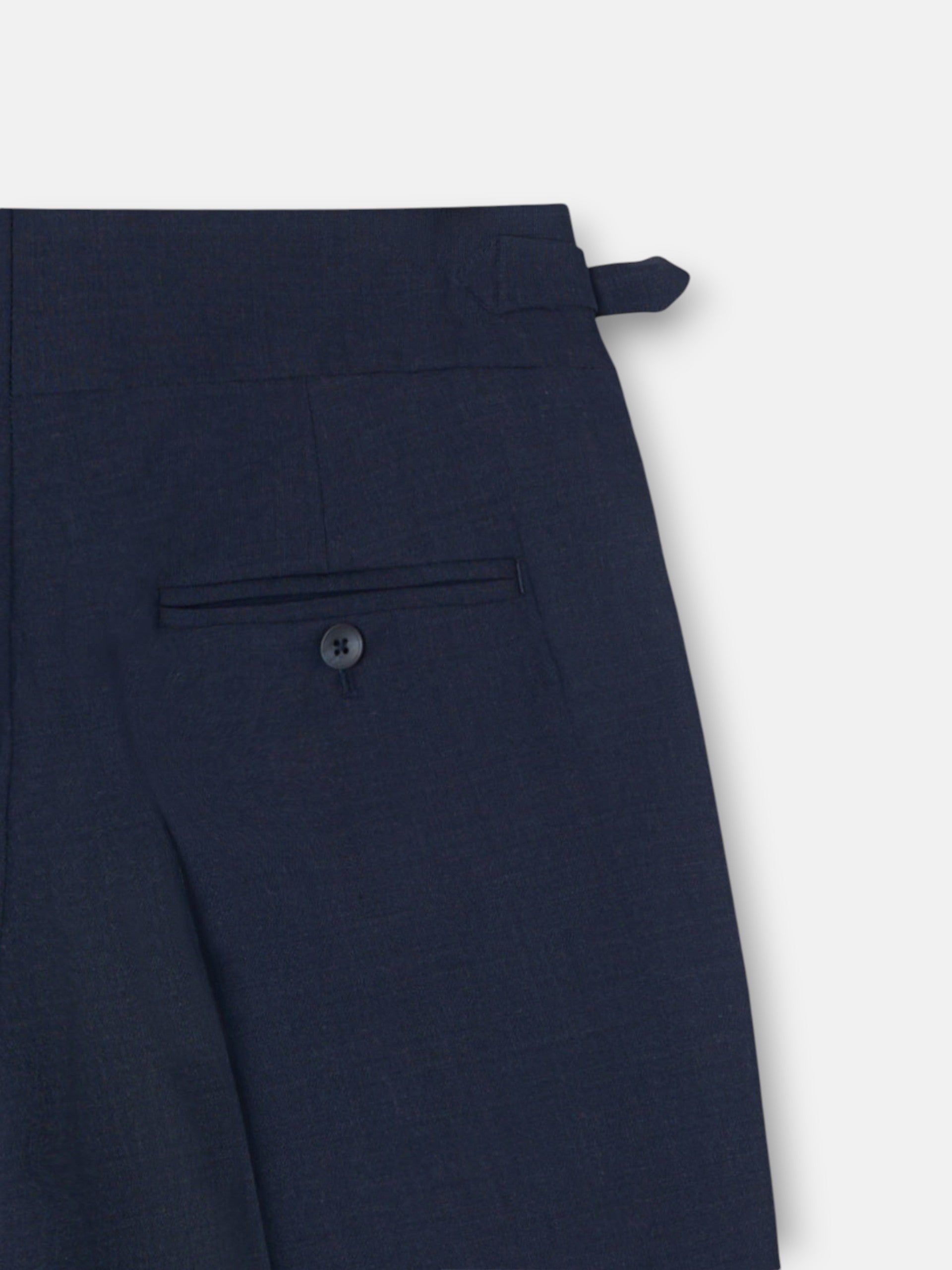 Pantalón vestir pinzas azul medio