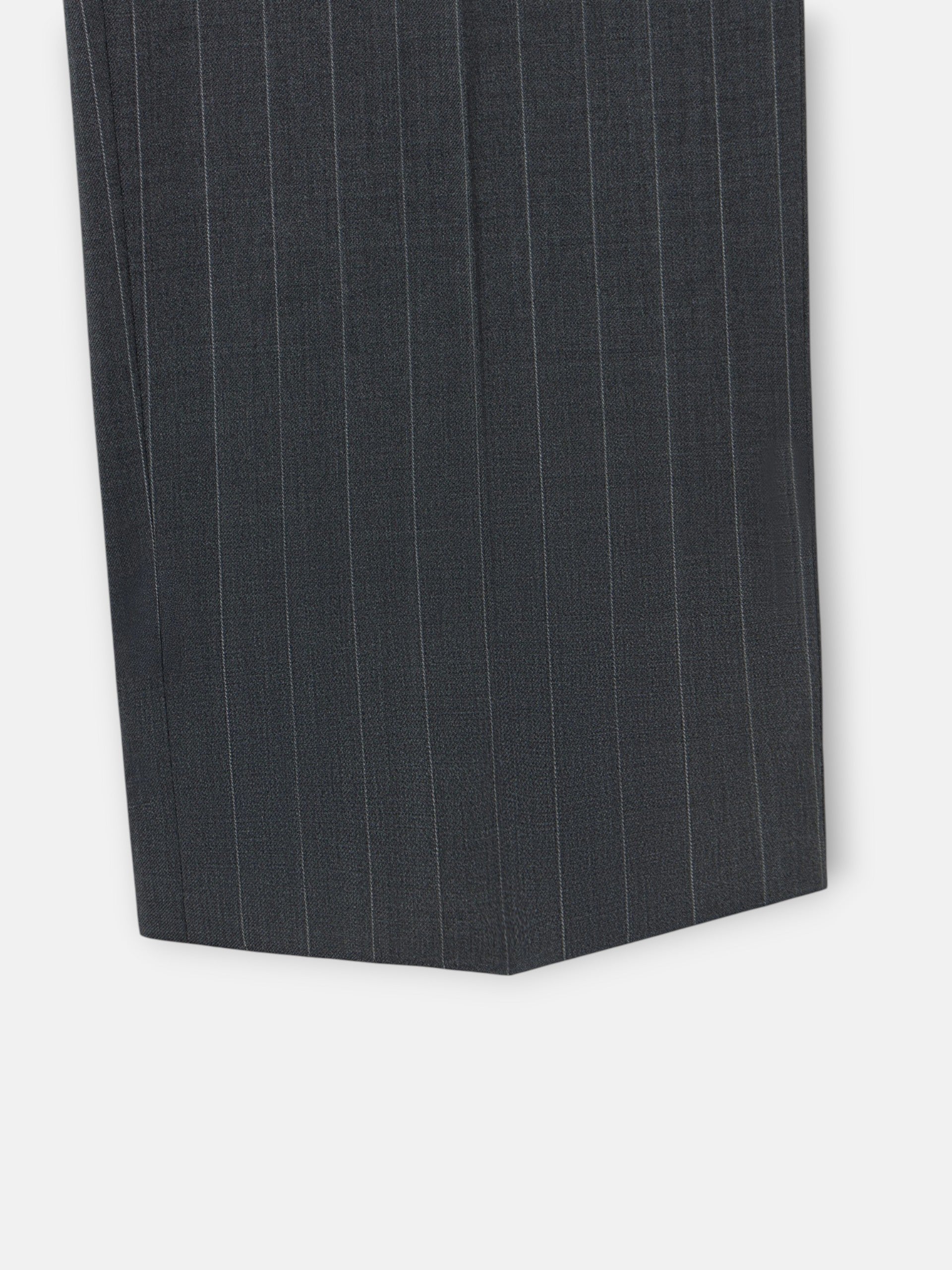 Pantalon traje cruzado raya diplomatica gris