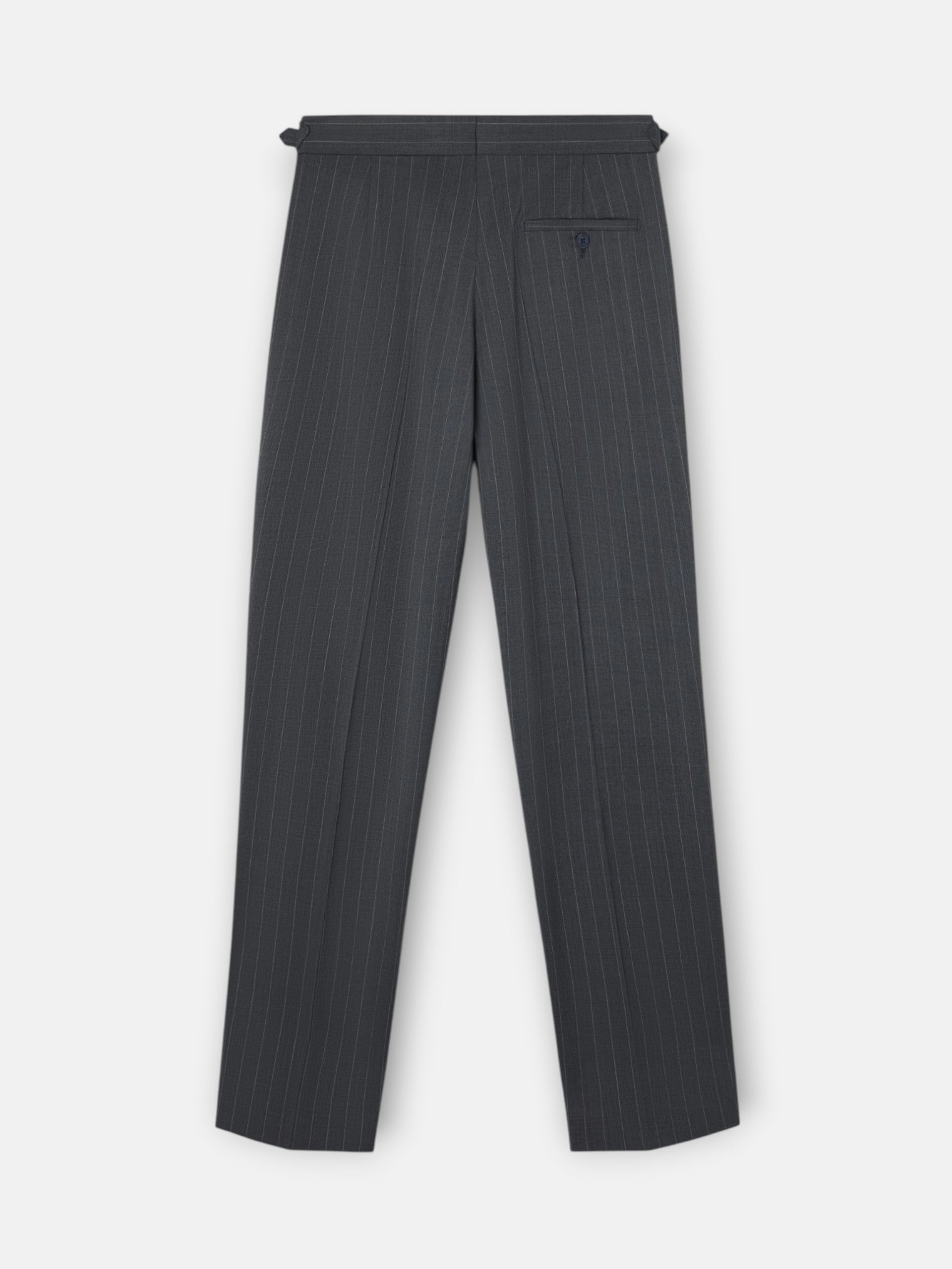 Pantalon traje cruzado raya diplomatica gris
